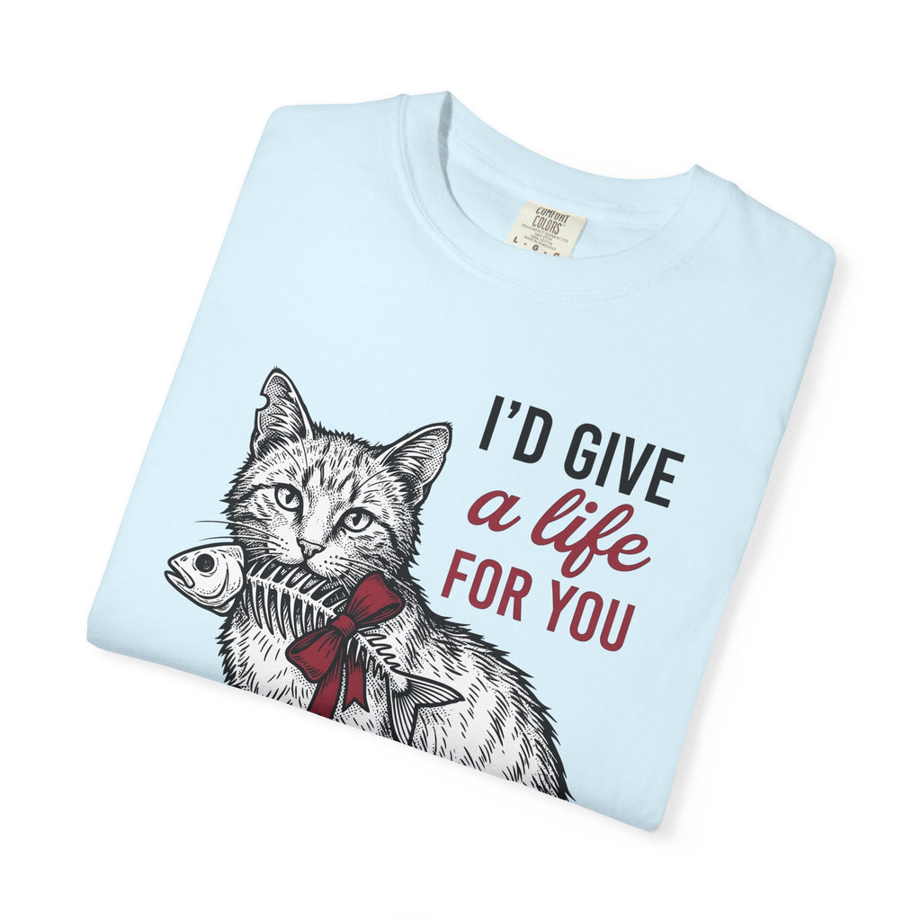 Cat Fishbone Shirt St. Valentine's Day Animal Gift Women Hand Drawn Tee Fish Skeleton T-Shirt Valentine Fan Illustrated Graphic Tshirt
