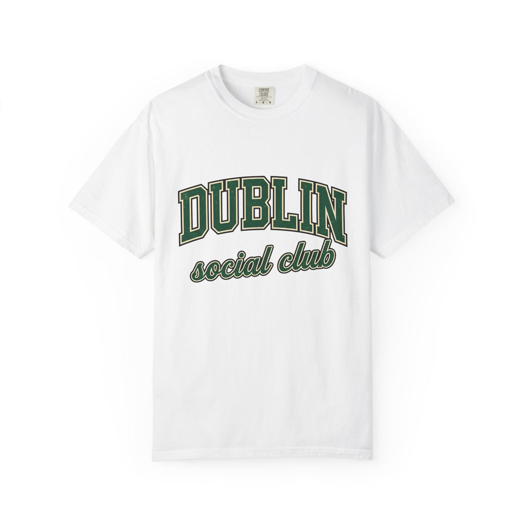 Campus Varsity Font Shirt St Patrick's Day Celtic Gift Women Nostalgic Tee Lettering T-Shirt Shamrock Fan Vintage Tshirt Celtic Design