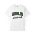 Campus Varsity Font Shirt St Patrick's Day Celtic Gift Women Nostalgic Tee Lettering T-Shirt Shamrock Fan Vintage Tshirt Celtic Design