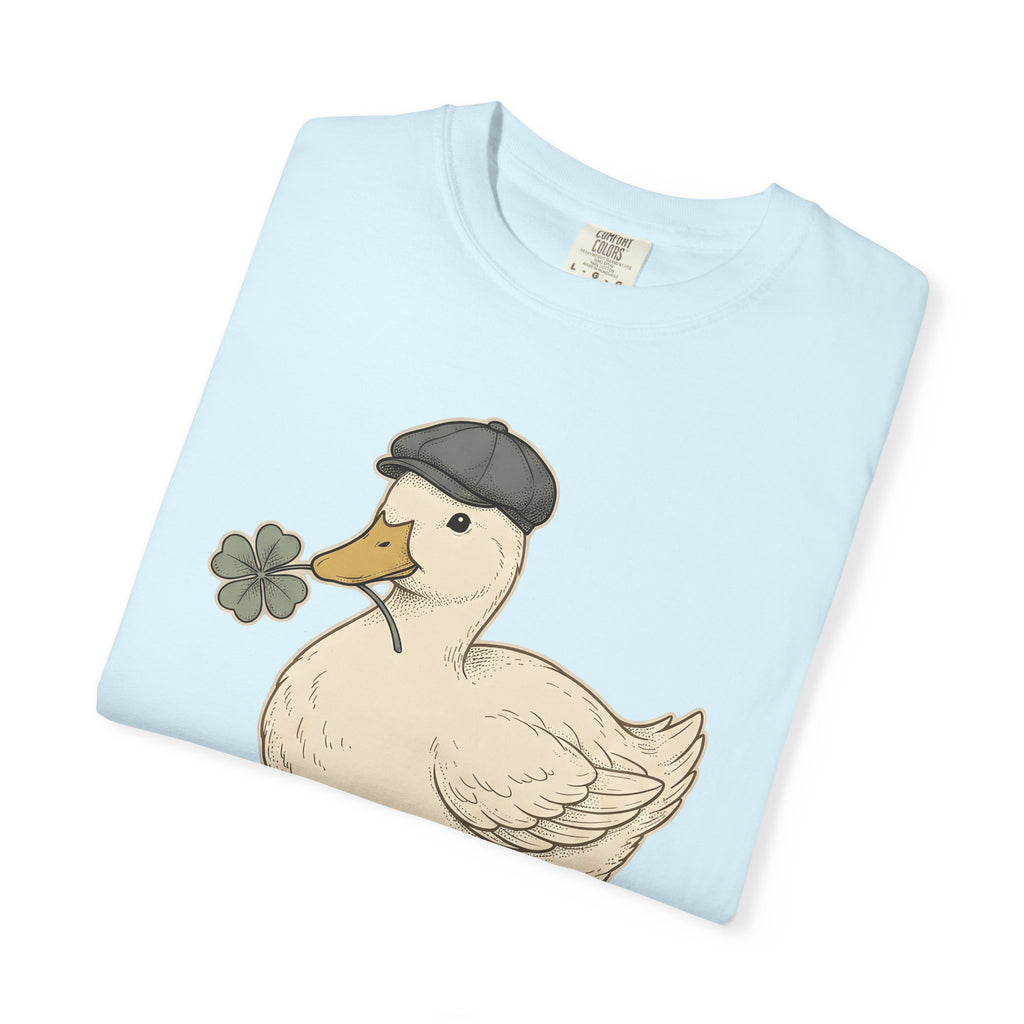 Duck Clover Shirt Holiday Animal Gift Women Cute Tee Shamrock T-Shirt Vacation Fan Cute Tshirt Wildlife Graphic Vintage Cap Tshirt