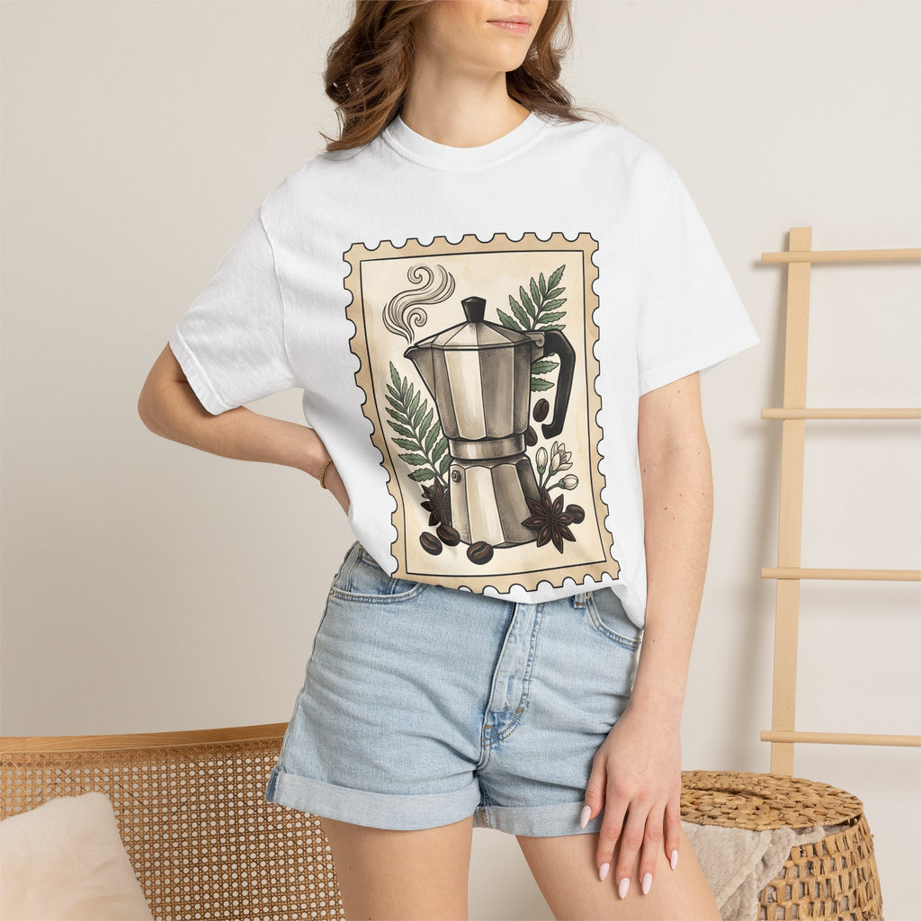 Coffee Brewer Shirt Coffee Cuisine Gift Women Sketch Tee Coffee Maker T-Shirt Coffee Fan Coffee Art Tshirt Food Graphic Garden Roasted