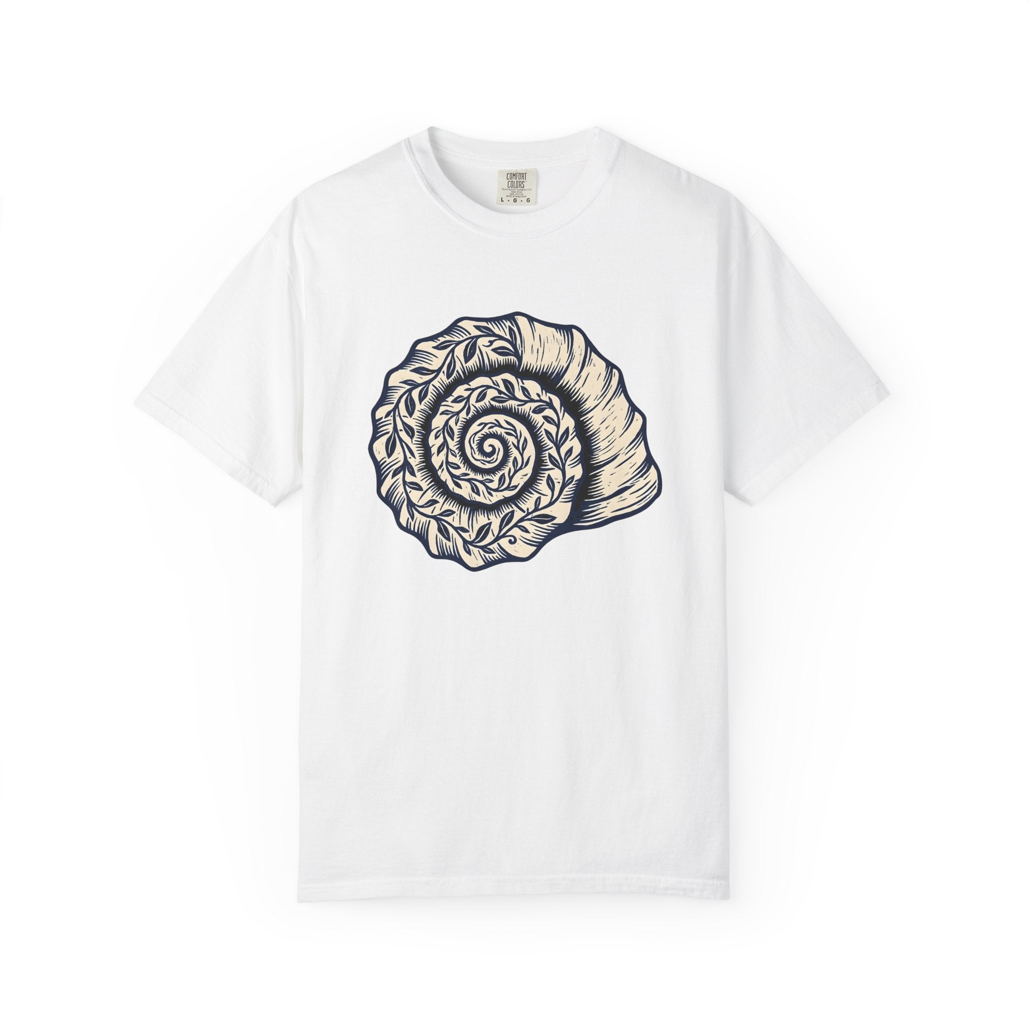 Snail Shell Shirt Animals & Flowers Wildlife Gift Women Cartoon Tee Seashell T-Shirt Animal Fan Shell Tshirt Wildlife Graphic Sketch Plant
