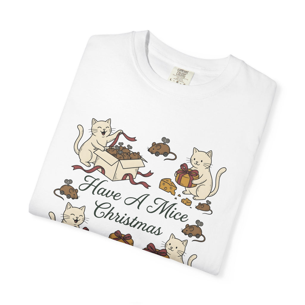 Cat Drawing Shirt Cat Winter Gift Women Cartoon Tee Kitten T-Shirt Cat Fan Feline Tshirt Frosty Graphic Doodle Gift Tshirt