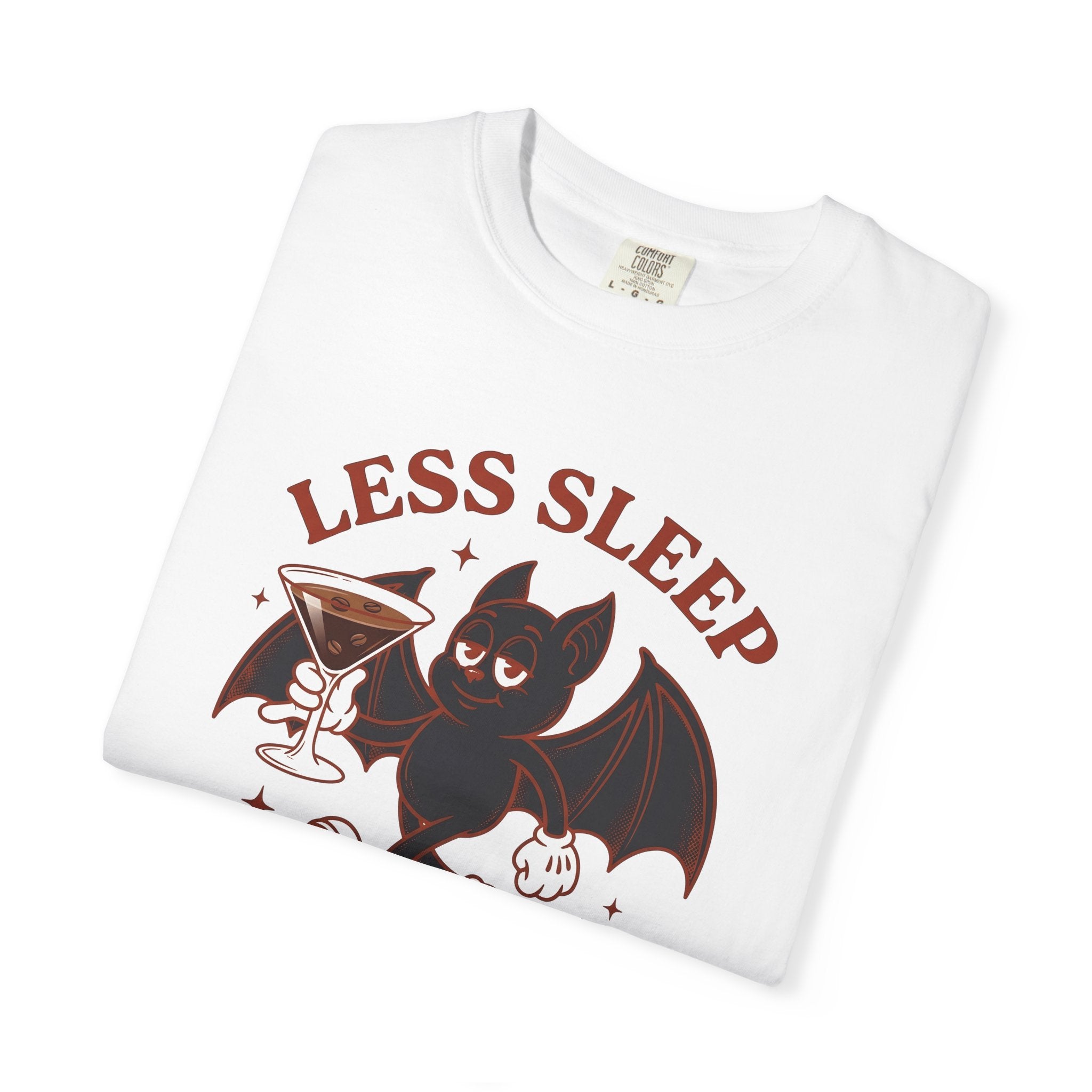 Bat Drink Shirt Coffee Joke Gift Women Vintage Tee Cocktail T-Shirt Coffee Fan Retro Illustration Funny Retro Espresso Cocktail Tshirt