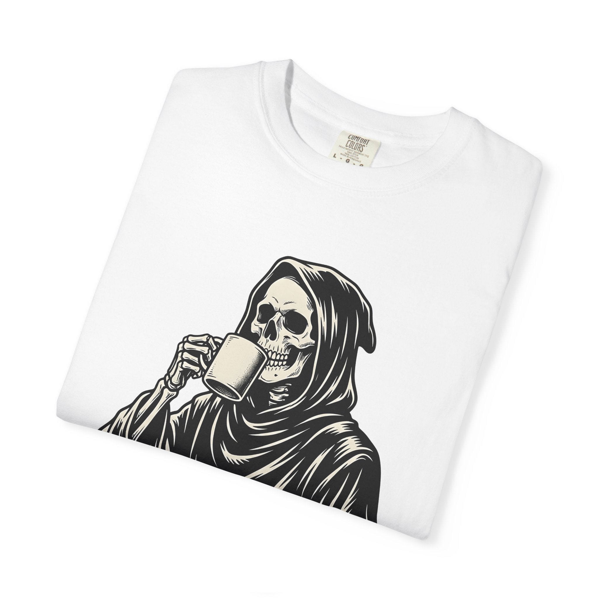 Reaper Skull Shirt Halloween Brew Gift Women Horror Tee Grim Reaper T-Shirt Halloween Fan Spooky Tshirt Coffee Graphic Classic Coffee Cup