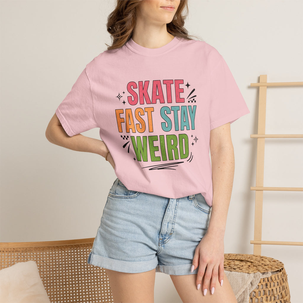 Classic Skate Lettering Shirt Skateboarding Apparel Gift Women Strong Tee Typography T-Shirt Skater Enthusiast Graphic Tee Clothing Graphic
