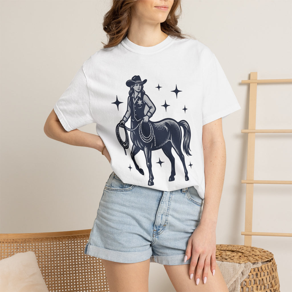 Centaur Cowgirl Shirt Cowgirl Western Gift Women Vintage Tee Centaur T-Shirt Rodeo Fan Retro Tshirt Cowboy Graphic Hand Drawn Stars Tshirt