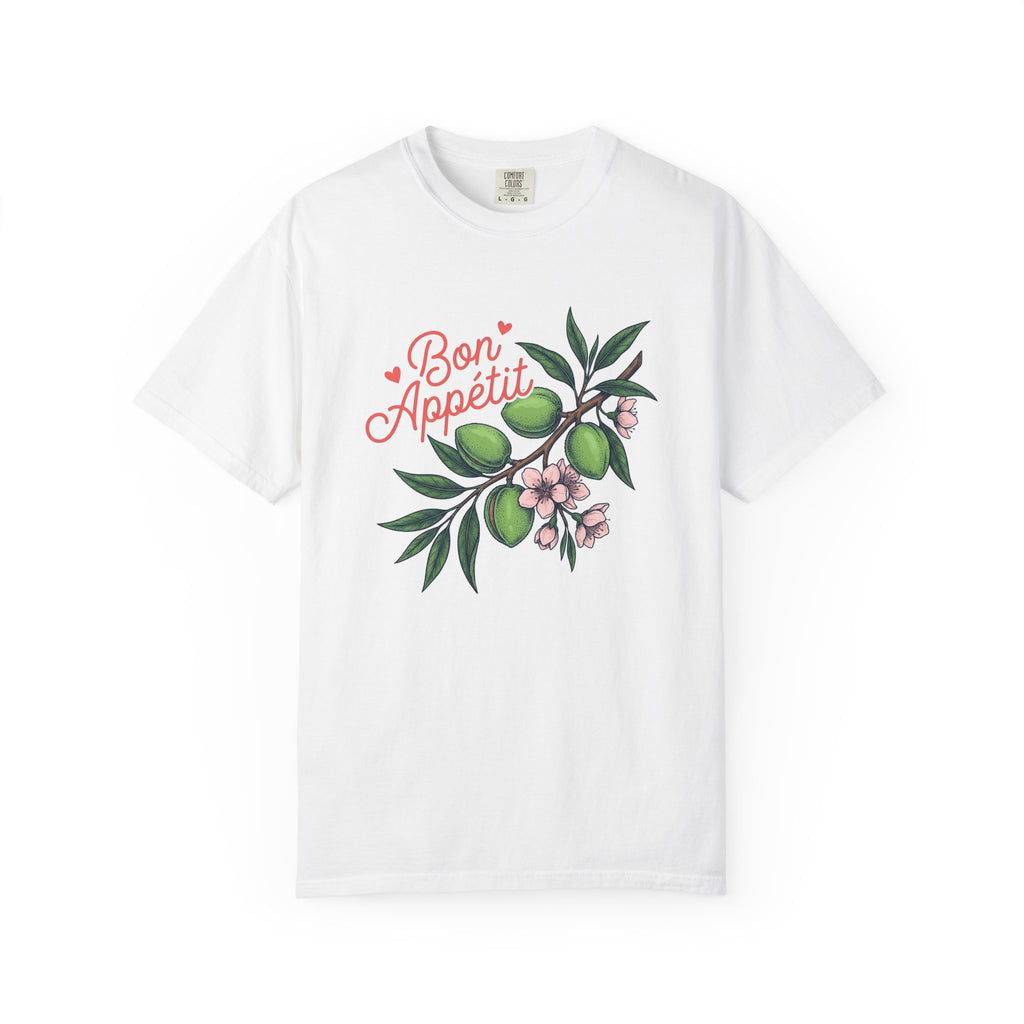 Almond Sprig Shirt Desserts Baking Gift Women Flower Tee Almond T-Shirt Pastry Fan Floral Tshirt Bakery Graphic Hand Drawn Bloom Tshirt