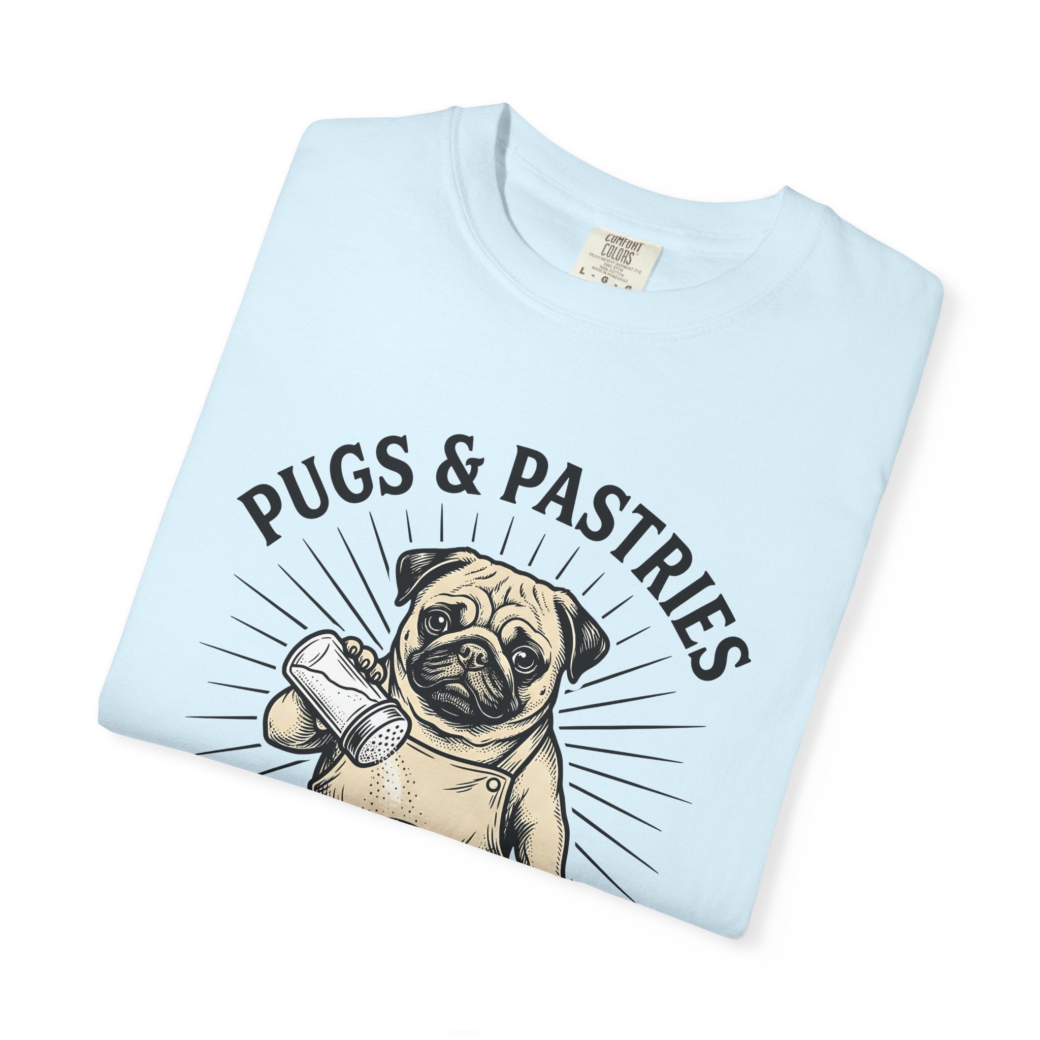 Pug Cupcake Shirt Coffee Pet Gift Women Retro Tee Cupcake T-Shirt Coffee Fan Caffeine Tshirt Dog Graphic Sketch Turnover Tshirt