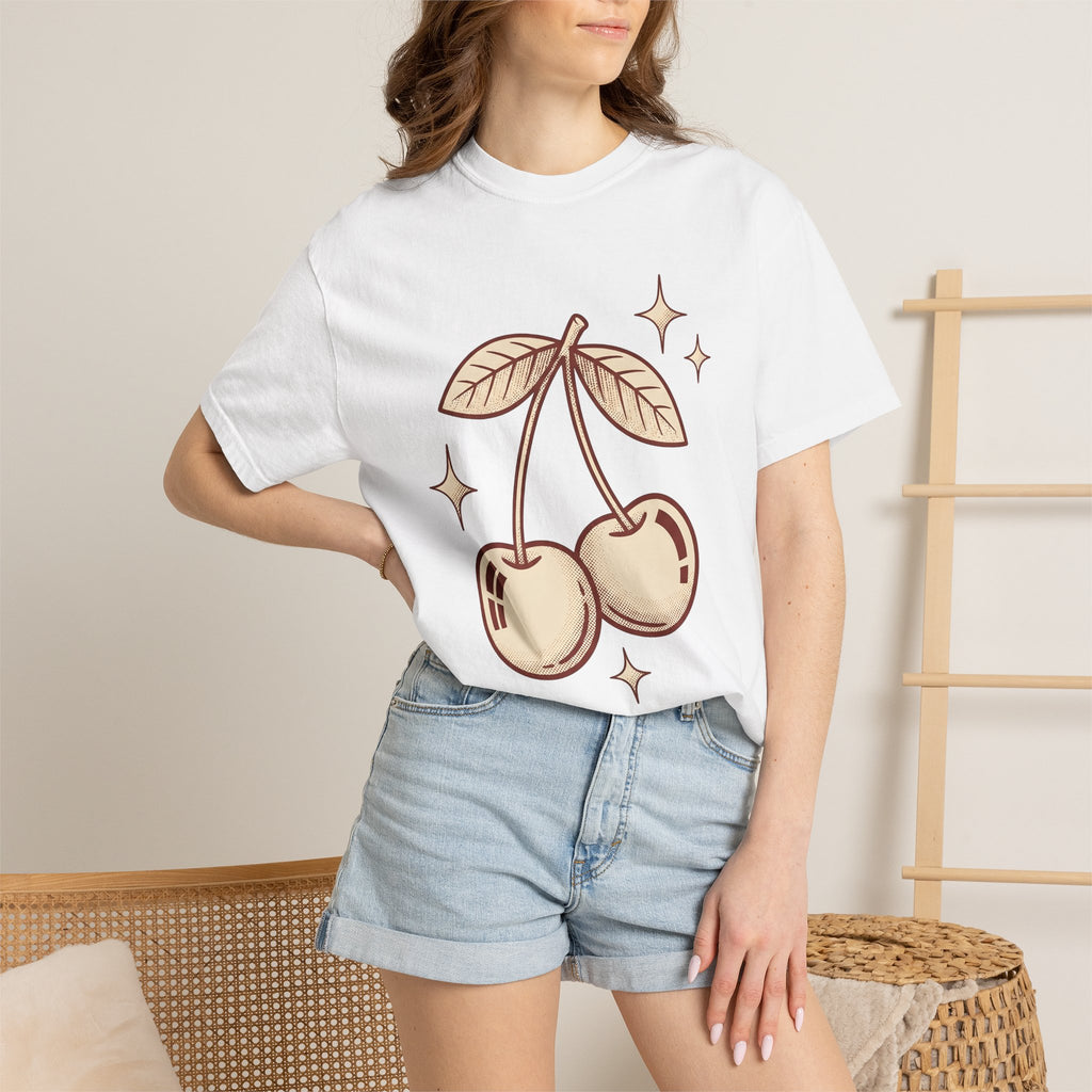 Cherry Berry Shirt Fruit Style Gift Women Classic Tee Berry T-Shirt Fruit Fan Vintage Tshirt Fashion Graphic Old School Sparkles Tshirt