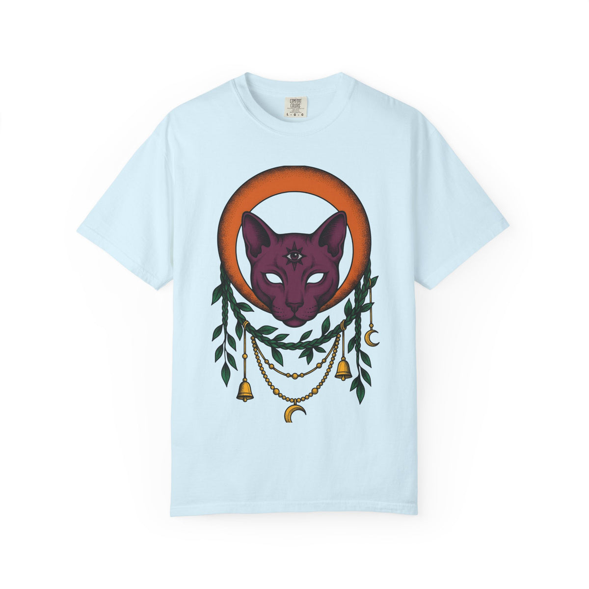 Magical Cat Shirt Boho Chic Metaphysical Unisex Gift Tribal Tee Kitty T-Shirt