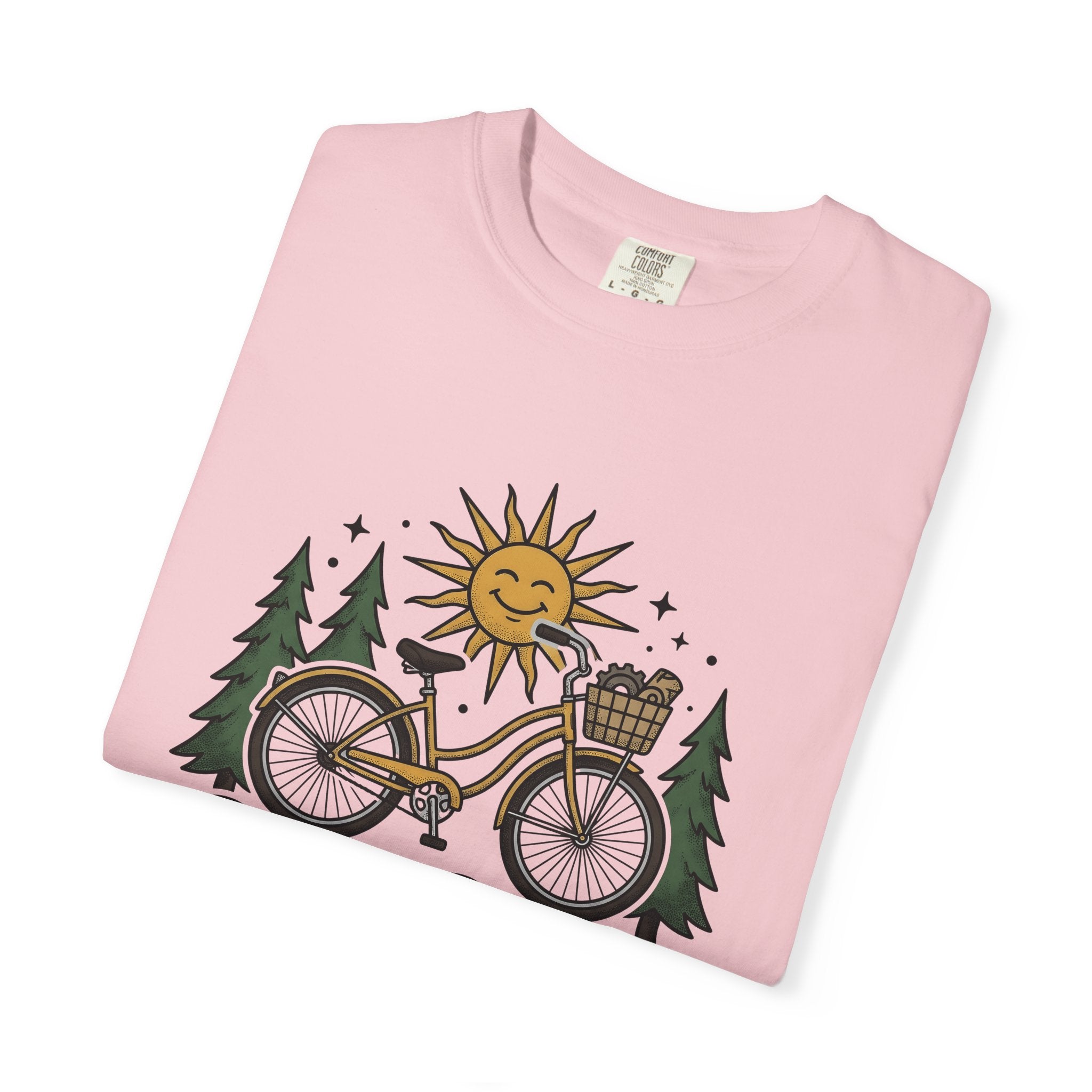 Bicycle Art Shirt Cycling Hiking Gift Women Tribal Tee Bike T-Shirt Cyclist Enthusiast Ethnic Tshirt Trekker Graphic Old School Sunlight