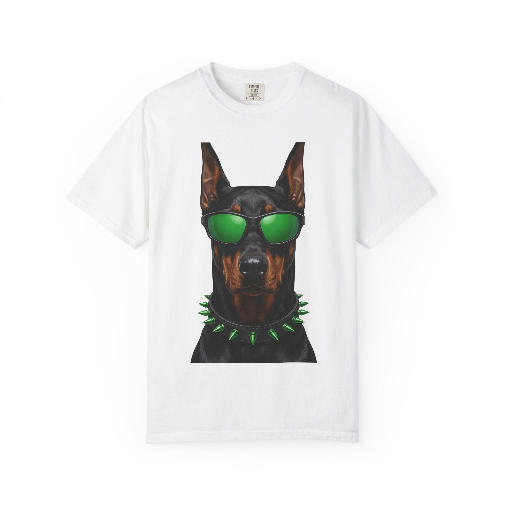 Doberman Pup Shirt St Patrick's Day Canine Fan Gift Women Lifelike Tee Dobermann T-Shirt Luck Fan Realistic Tshirt Dog Graphic Minimalist