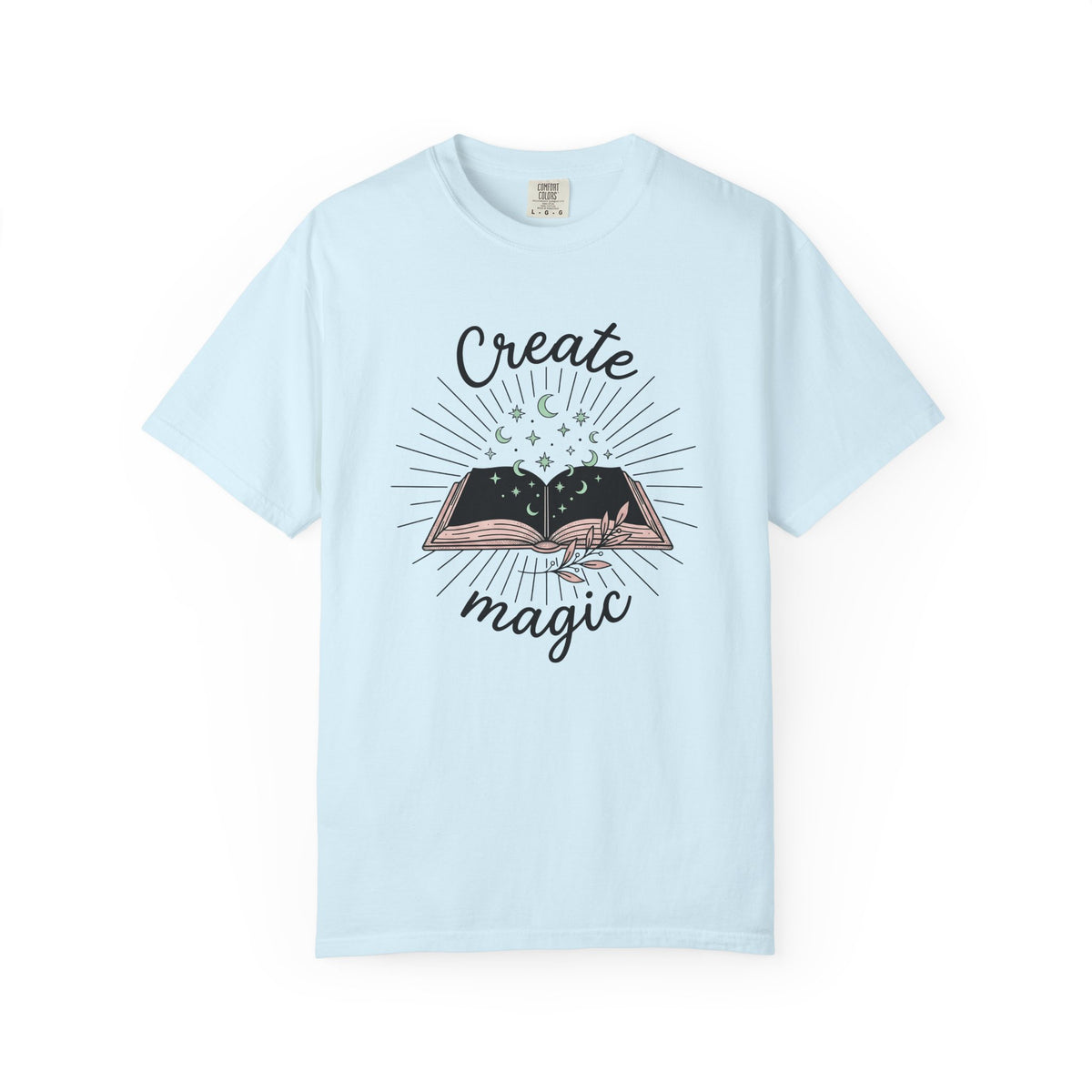 Open Book Shirt Boho Chic Witchy Unisex Gift Hand Drawn Tee Booklet T-Shirt