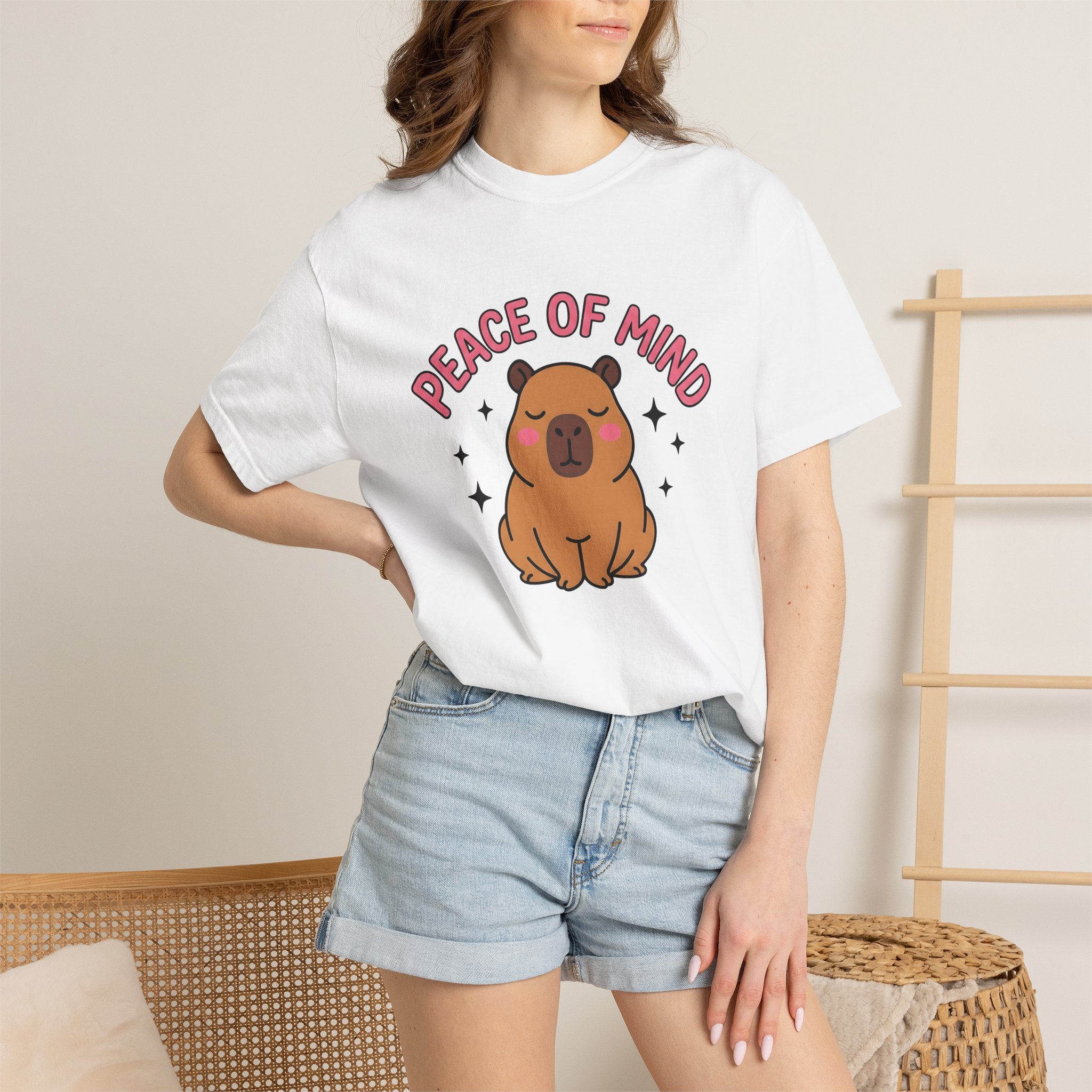 Capybara Illustration Shirt Funny Wildlife Gift Women Cute Tee Rodent T-Shirt Humor Fan Cartoon Tshirt Animal Graphic Comic Sparkles Tshirt