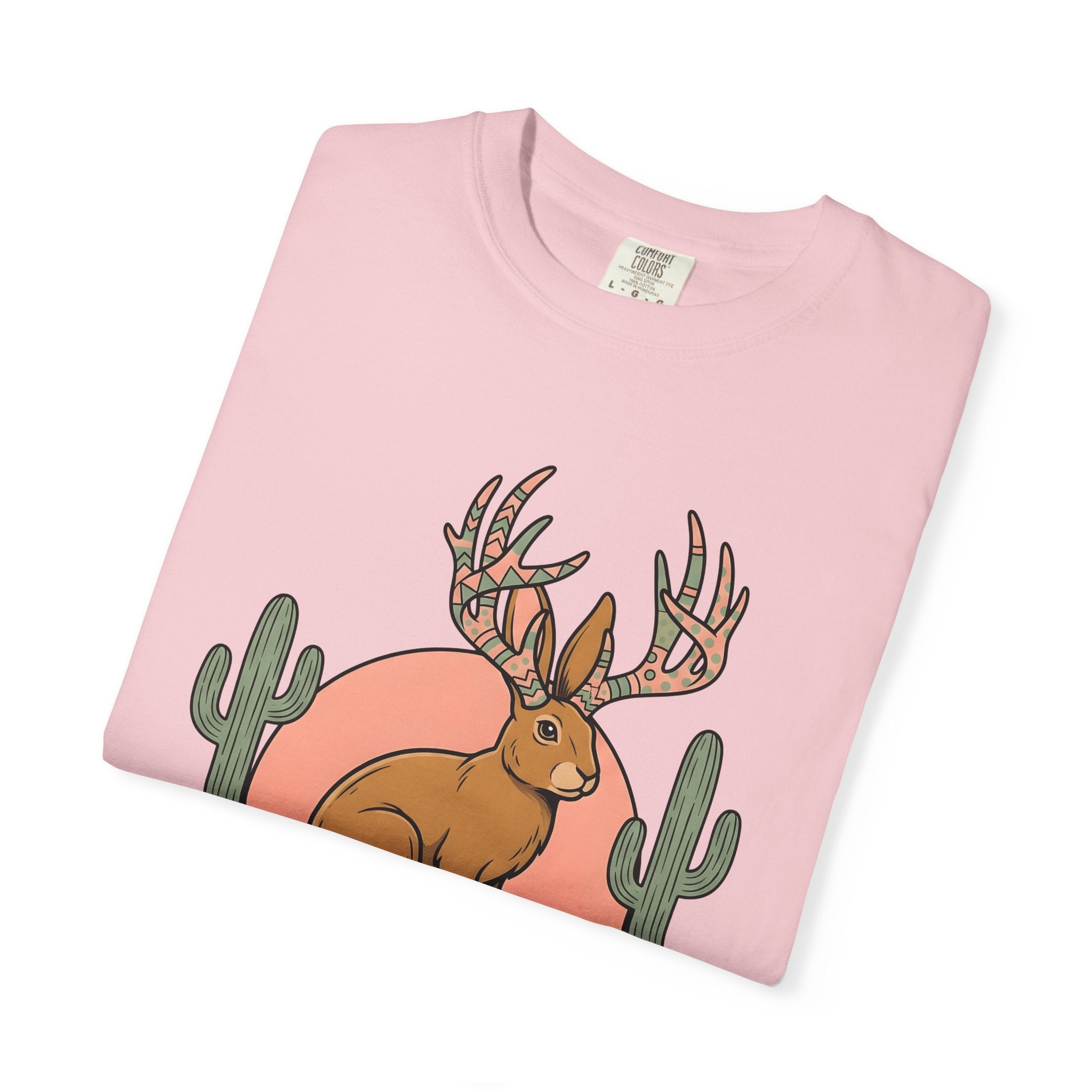 Jackalope Drawing Shirt Easter Critter Gift Women Hippie Tee Jackrabbit T-Shirt Spring Fan Retro Tshirt Creature Graphic Classic Prickly