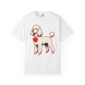 Poodle Dog Shirt Dog Pet Care Gift Women Animated Tee Poodle T-Shirt Dog Fan Cartoon Tshirt Animal Care Graphic Old School Heart Icon Tshirt