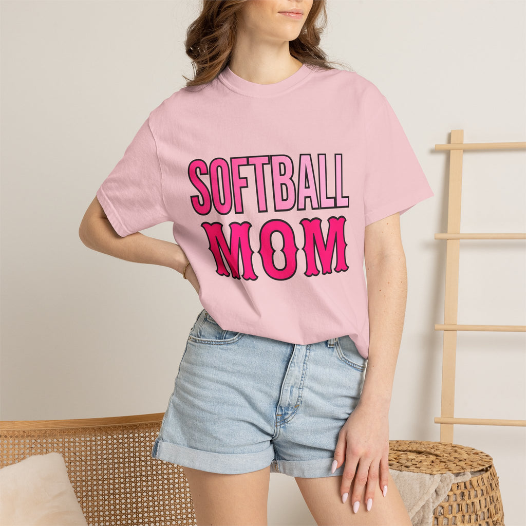 Athletic Mom Shirt Moms Baseball Gift Women Solid Tee Fitness Mom T-Shirt Mom Enthusiast Bold Tshirt Softball Graphic Vintage Pink Font