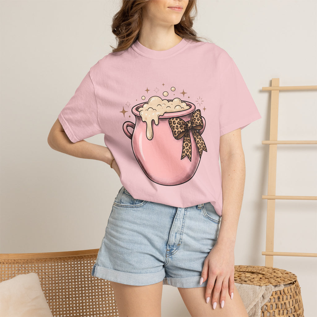 Pink Potion Shirt Halloween Spellcaster Gift Women Adorable Tee Elixir T-Shirt Horror Fan Cute Tshirt Wizard Graphic Sketch Leopard Print
