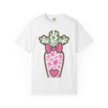 Floral Carrot Shirt Easter Spring Gift Women Kawaii Tee Carrot T-Shirt Easter Fan Root Vegetable Graphic Tshirt Vintage Bow Tshirt