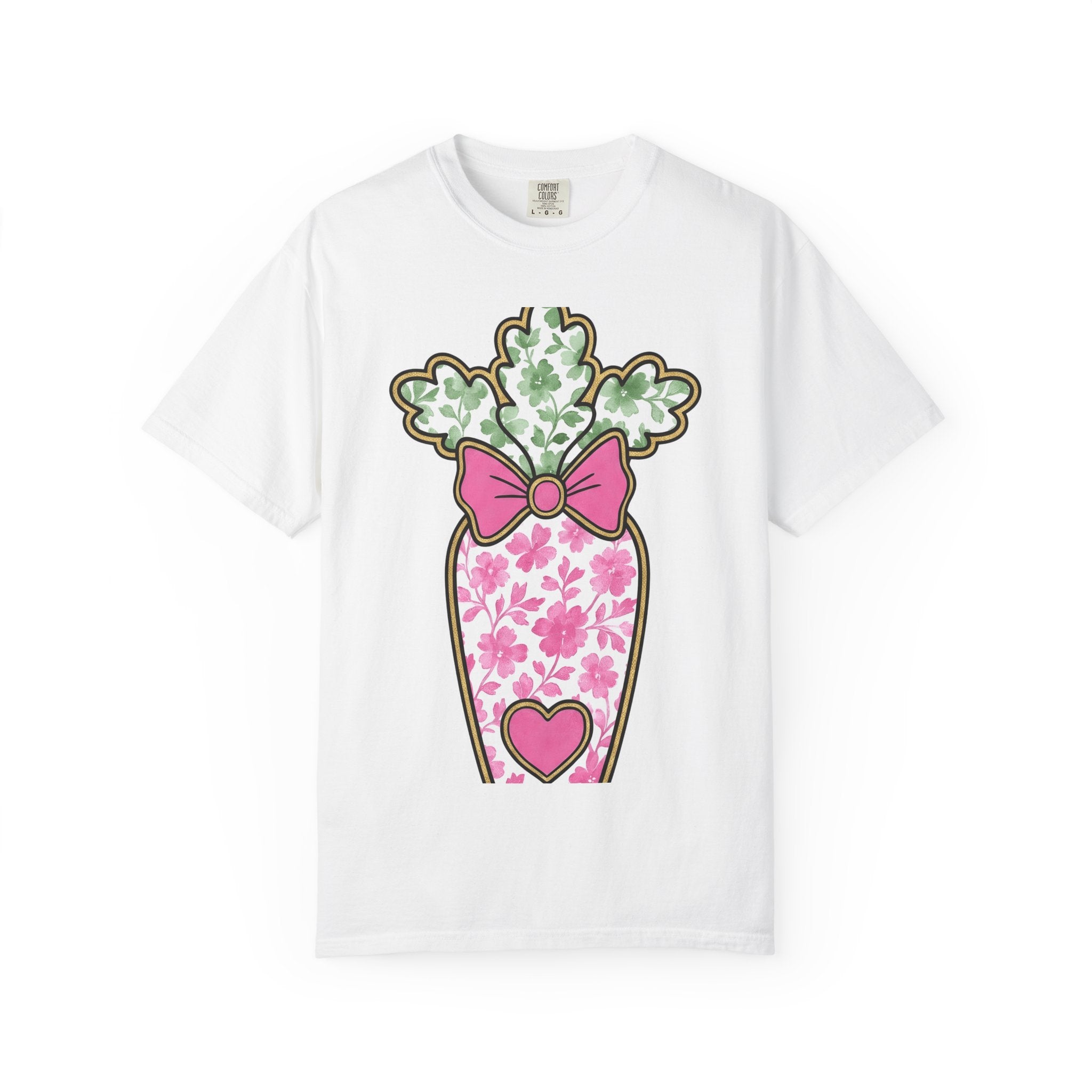 Floral Carrot Shirt Easter Spring Gift Women Kawaii Tee Carrot T-Shirt Easter Fan Root Vegetable Graphic Tshirt Vintage Bow Tshirt