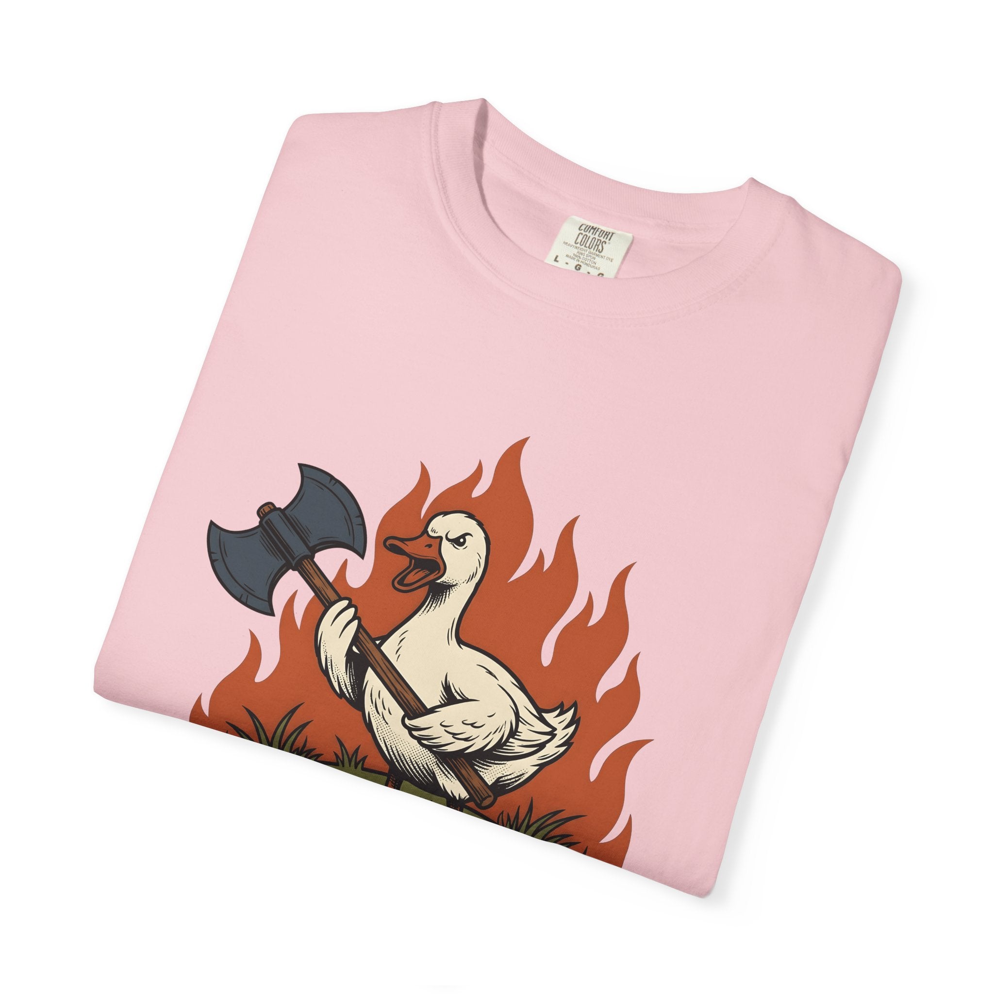 Waterfowl Axe Shirt Funny Critter Gift Women Classic Tee Hatchet T-Shirt Humor Fan Vintage Tshirt Animal Graphic Heavy Blaze Tshirt