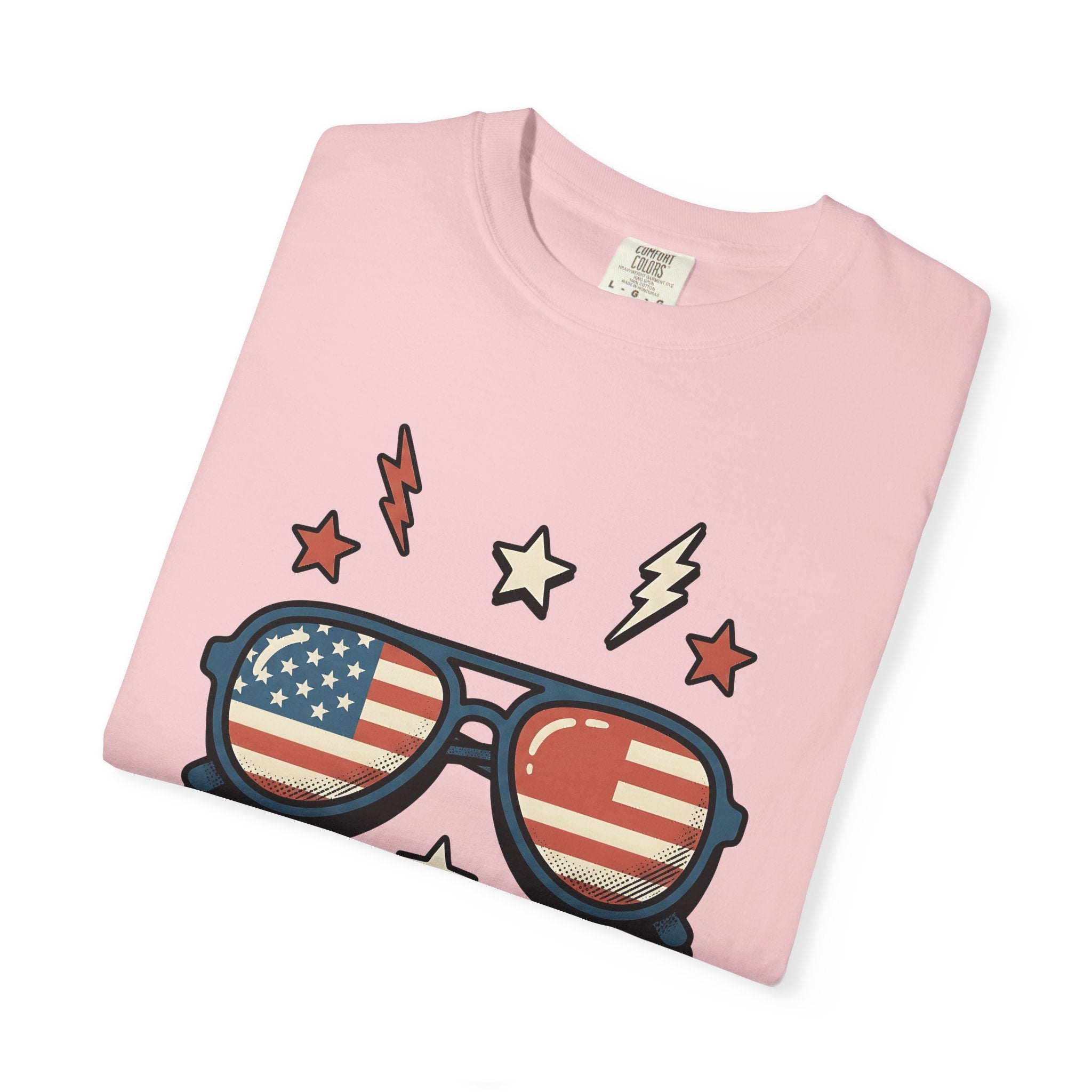 Independence Sunglasses Shirt 4th Of July Vacation Gift Women Cartoon Tee Shades T-Shirt Fireworks Fan Cool Tshirt Getaway Graphic Design