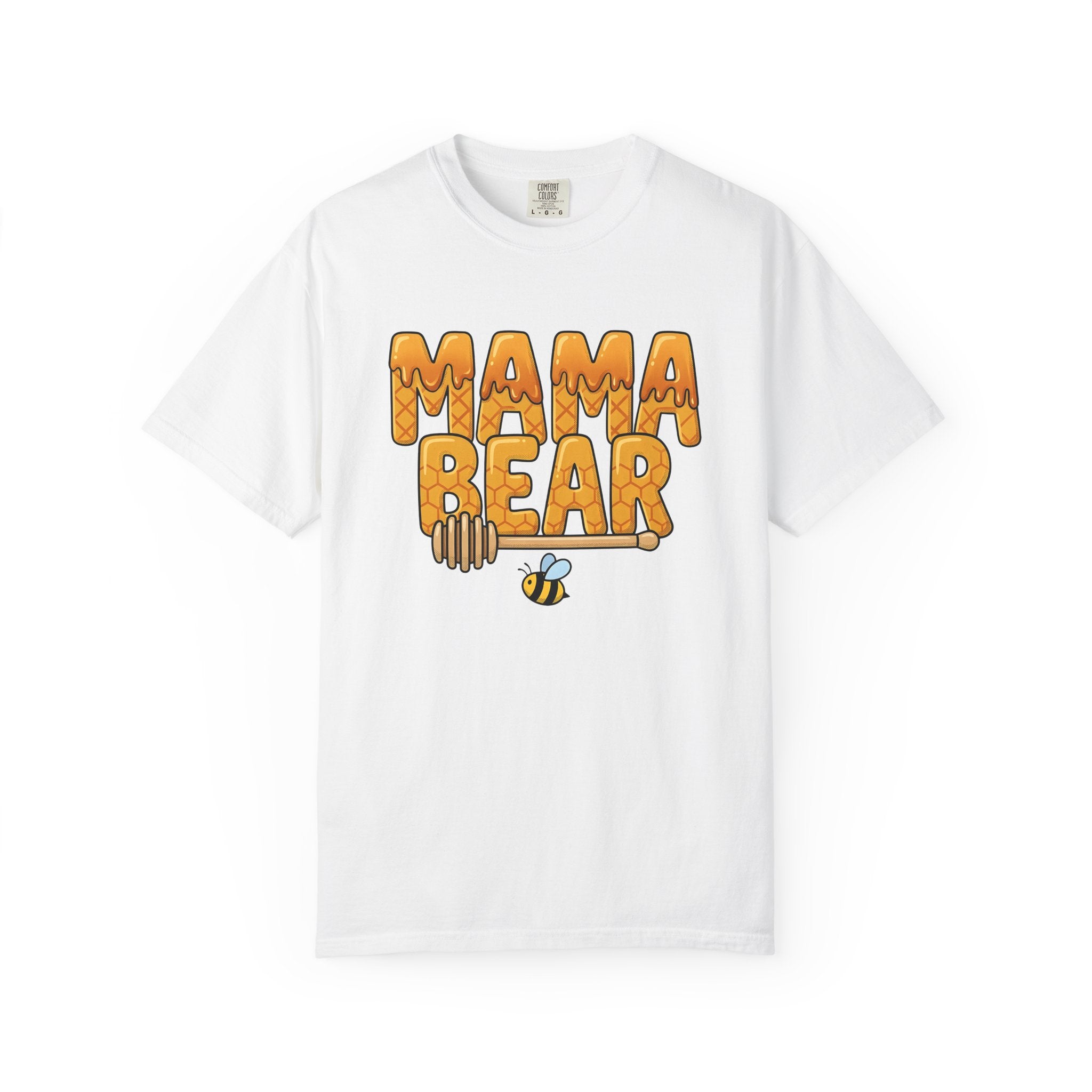 Honeycomb Text Shirt Moms Family Gift Women Cartoon Tee Honeycomb T-Shirt Motherhood Fan Comic Tshirt Clan Graphic Retro Bee Tshirt