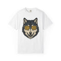 Wolf Sunglasses Shirt Mom Animal Gift Women Hand Drawn Tee Cool Wolf T-Shirt Mom Fan Illustrated Tshirt Wildlife Graphic Vintage Glasses