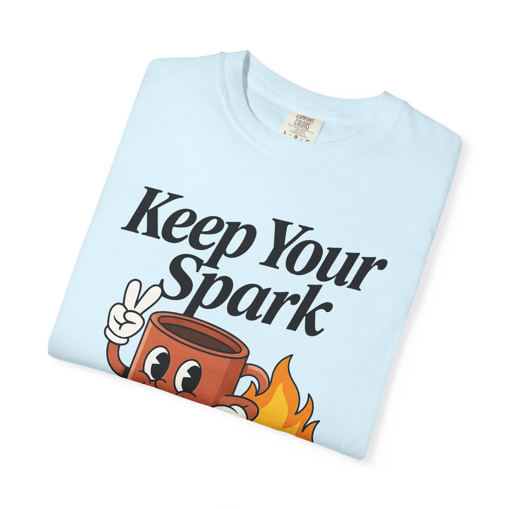 Coffee Cup Fire Shirt Cute Brew Gift Women Comic Tee Coffee Cup T-Shirt Kawaii Fan Cartoon Tshirt Coffee Graphic Vintage Peace Gesture