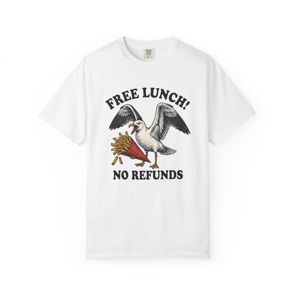 Seagull Fries Shirt Funny Animal Gift Women Vintage Tee Gulls T-Shirt Humor Fan Gull Graphic Hand Drawn French Fries Tshirt