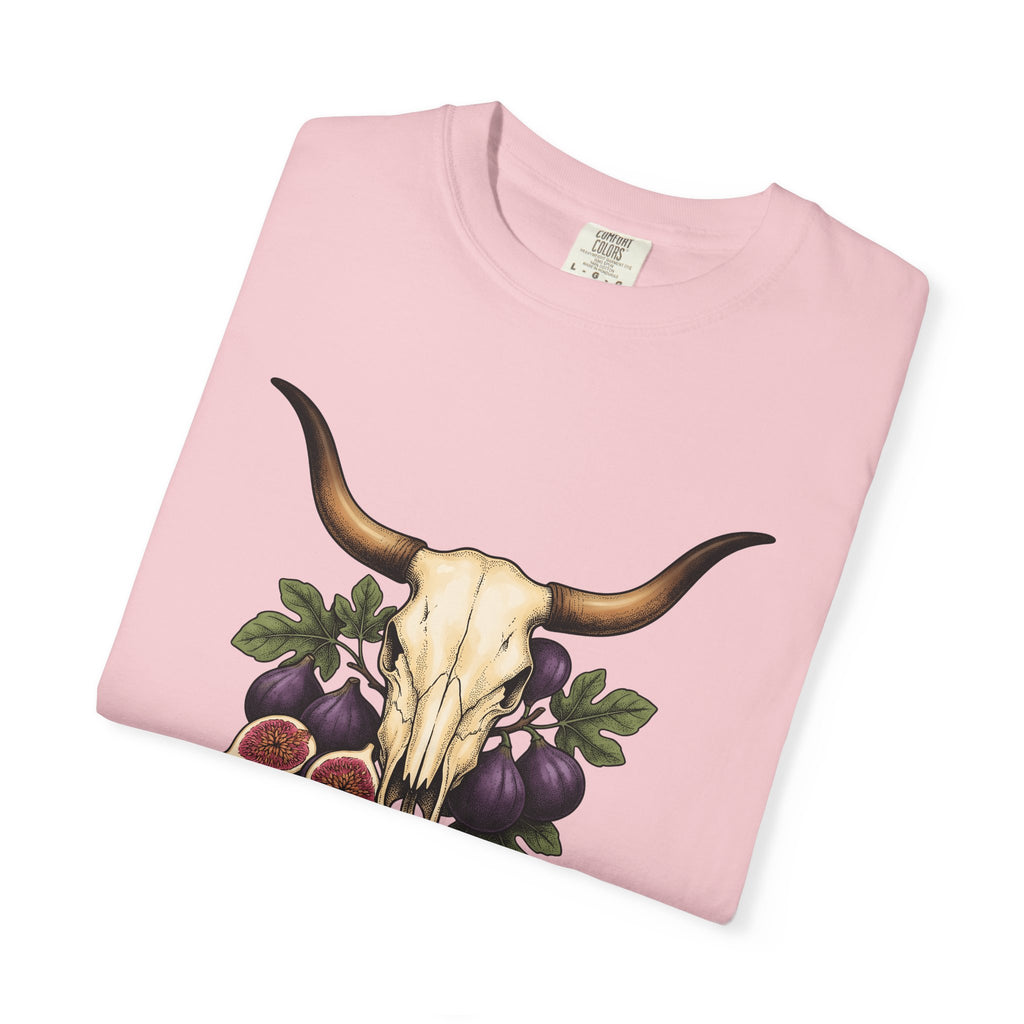 Cattle Skull Shirt Cowgirl Country Gift Women Native Tee Cow Skull T-Shirt Rodeo Fan Western Tshirt Rural Graphic Sketch Fruit Tshirt