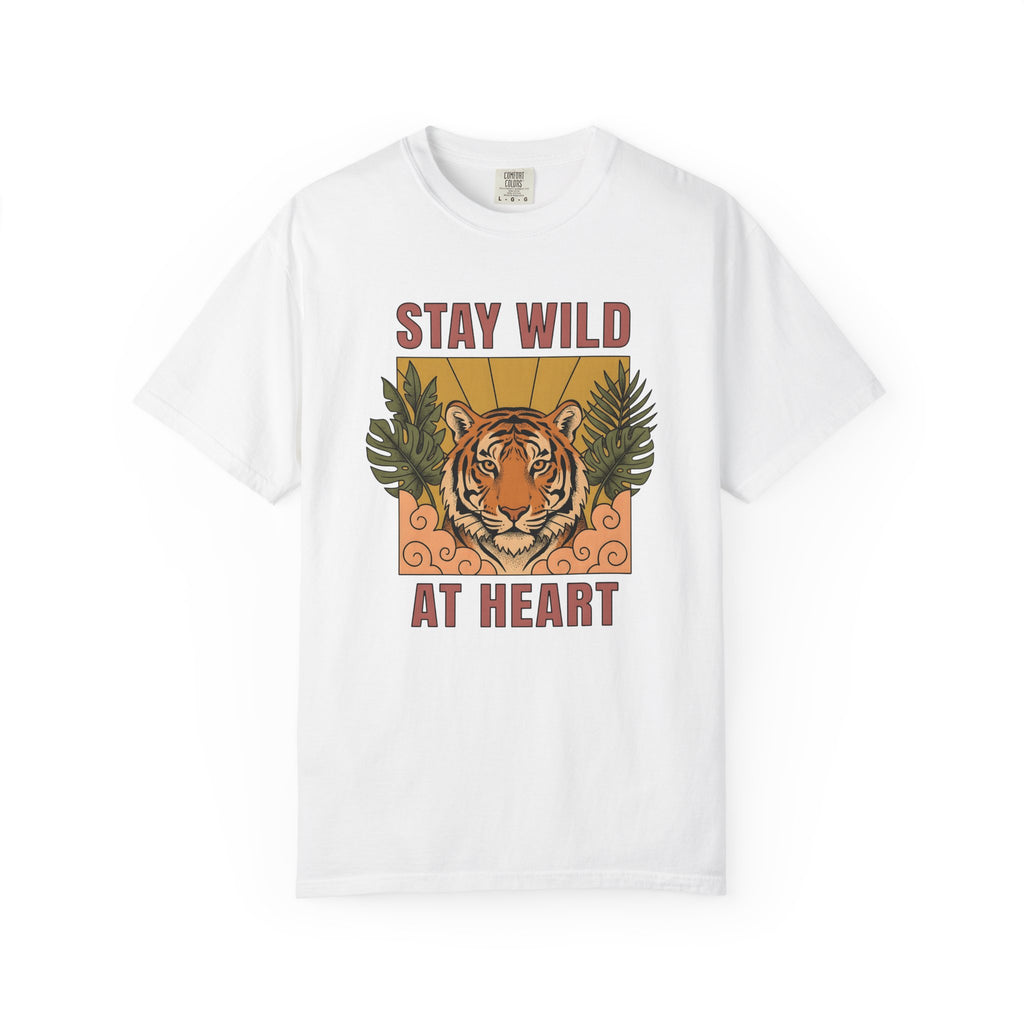Tiger Face Shirt Animal Nature Gift Women Boho Tee Tiger T-Shirt Wildlife Enthusiast Hippie Tshirt Environmental Graphic Retro Tropical