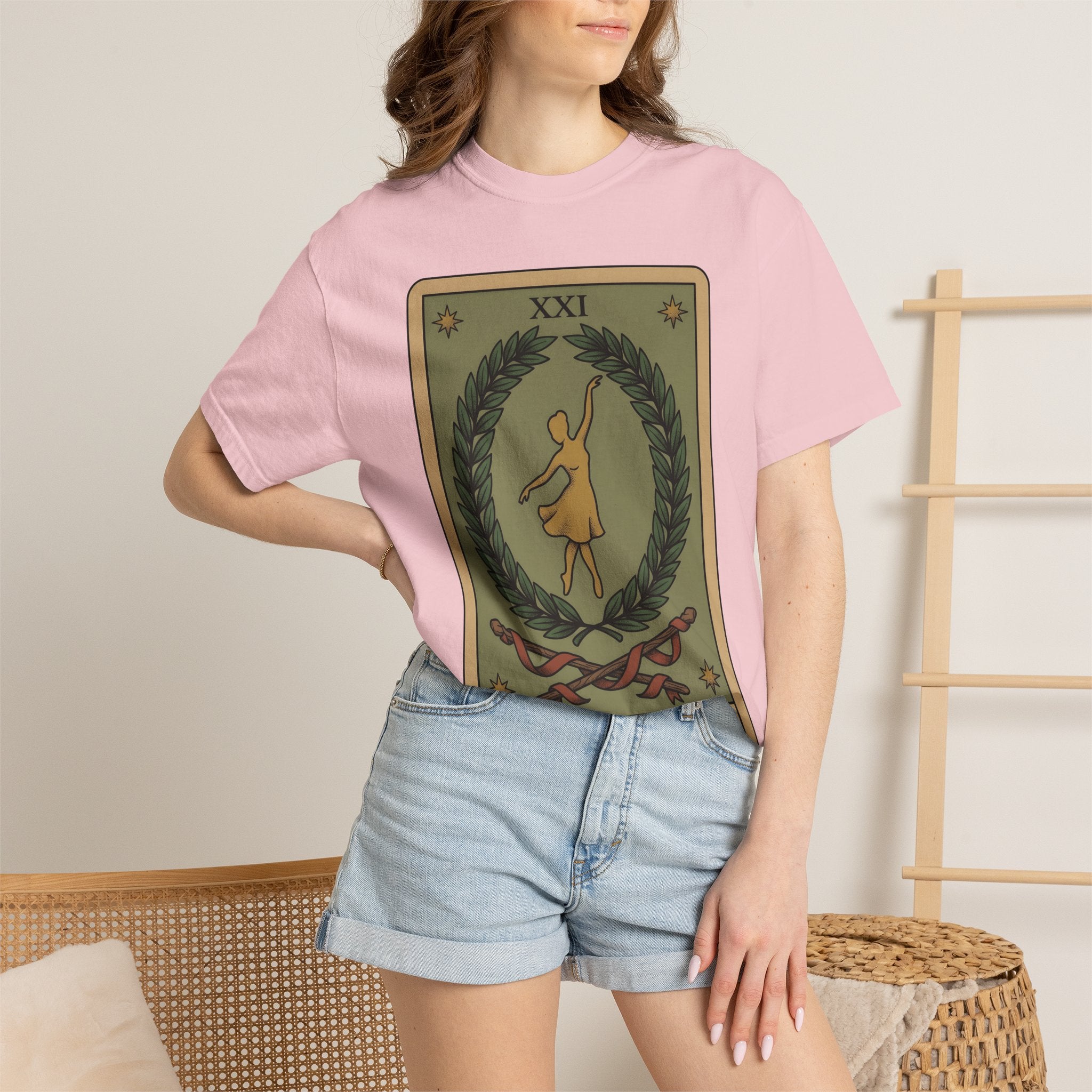 Tarot Deck Shirt Boho Chic Mysticism Gift Women Retro Tee Oracle Cards T-Shirt Bohemian Enthusiast Vintage Tshirt Spiritual Graphic Sketch