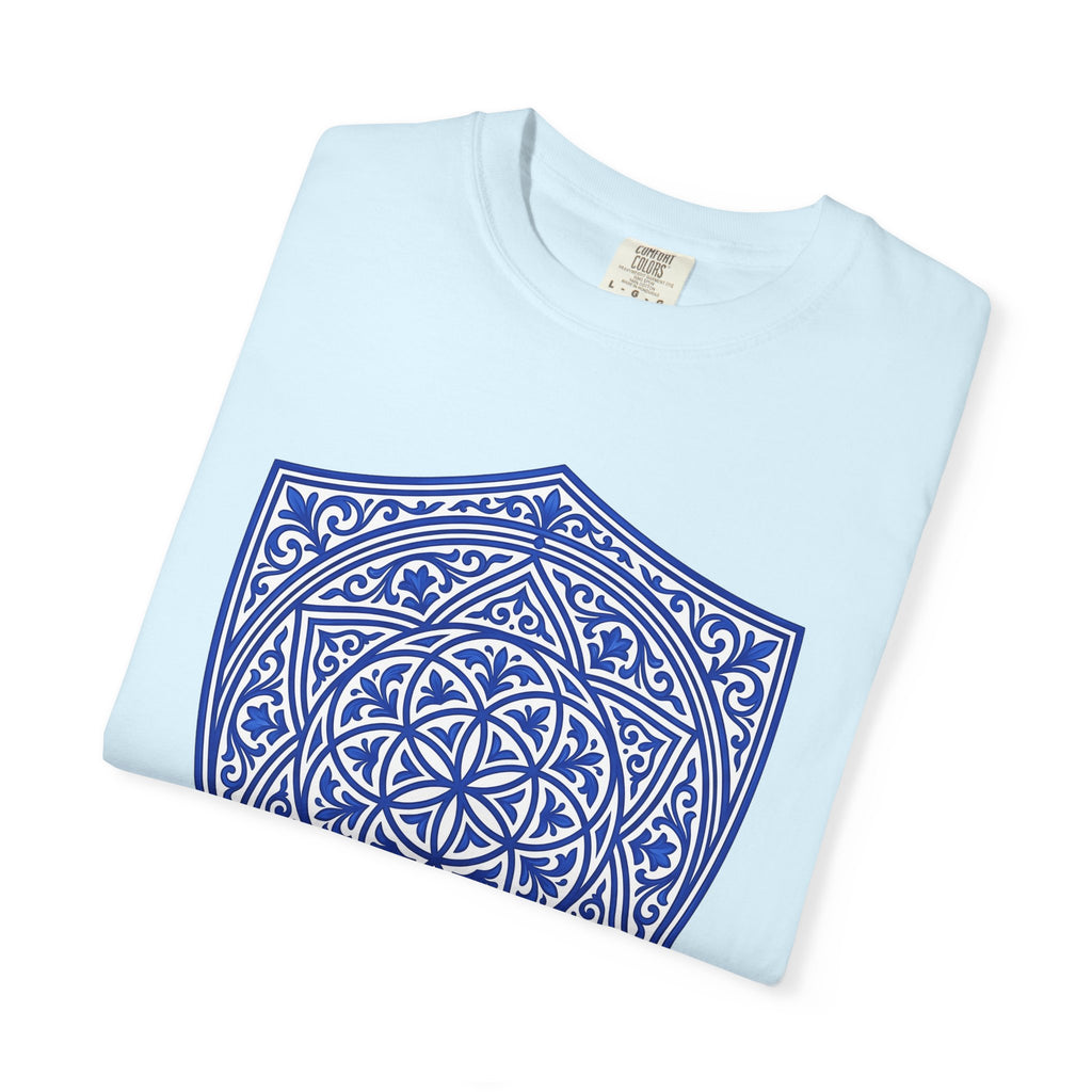 Mandala Shield Shirt Boho Chic Pattern Gift Women Boho Tee Mandala T-Shirt Bohemian Enthusiast Hippie Tshirt Design Graphic Geometric Floral