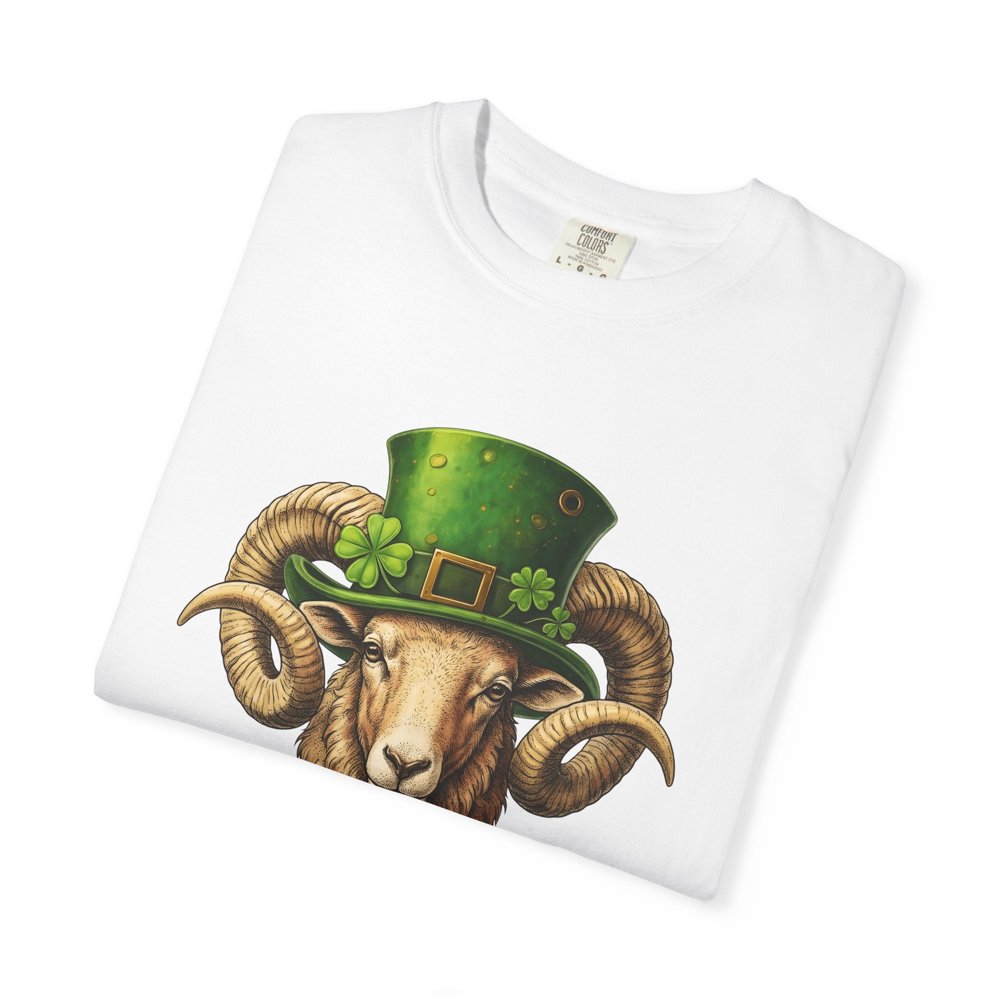 Ram Leprechaun Hat Shirt St Patrick's Day Creatures Gift Women Old School Tee Leprechaun Hat T-Shirt St Patricks Fan Vintage Tshirt Monster
