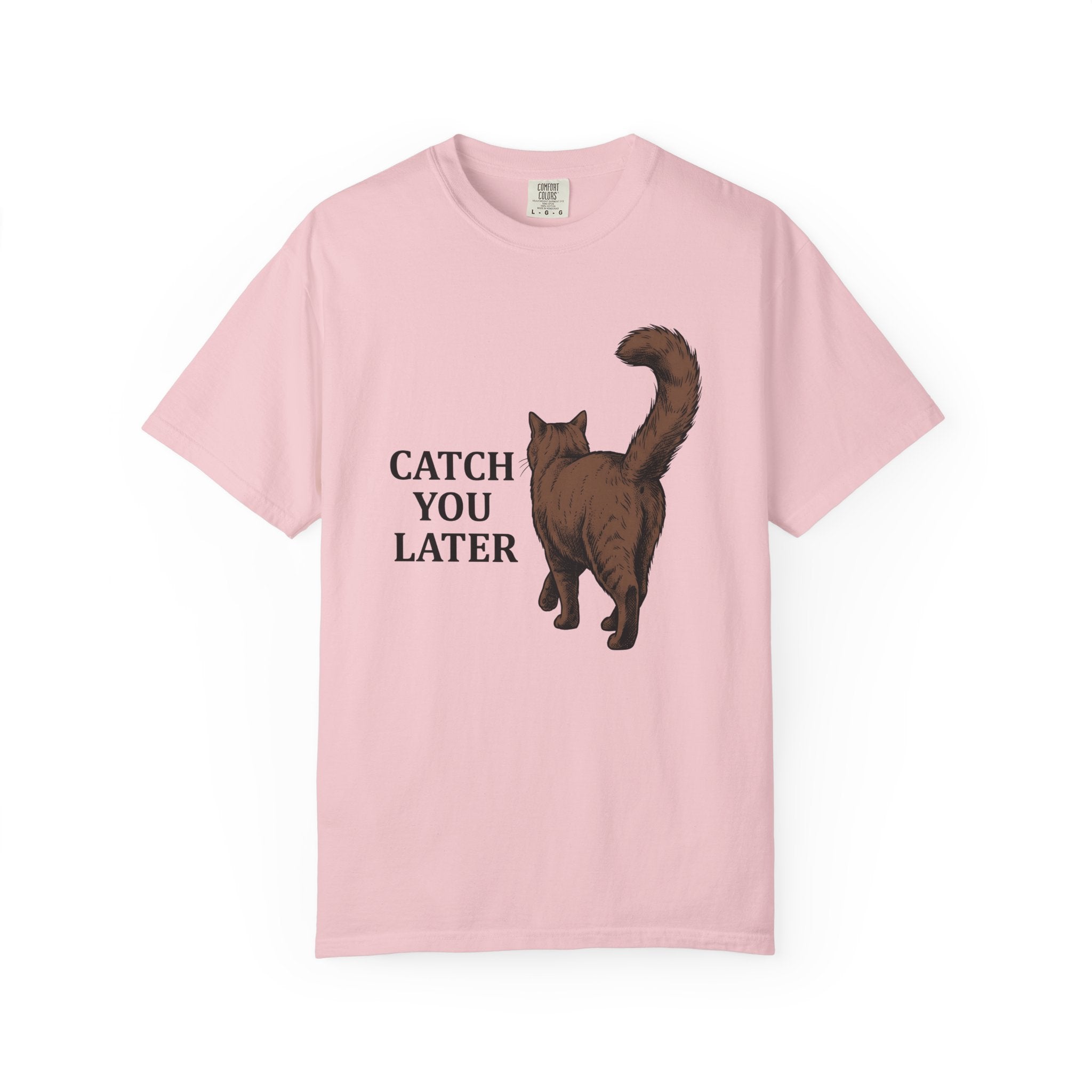 Cat Image Shirt Cat Laugh Gift Women Cartoon Tee Kitten T-Shirt Cat Fan Feline Tshirt Humor Graphic Classic Tail Tshirt