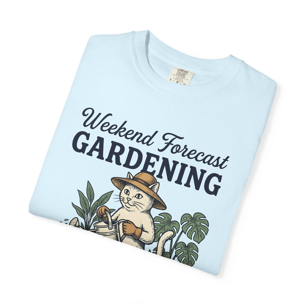 Cat Plant Care Shirt Cat Landscaping Gift Women Classic Tee Feline Care T-Shirt Cat Fan Vintage Tshirt Garden Design Minimalist Greenery