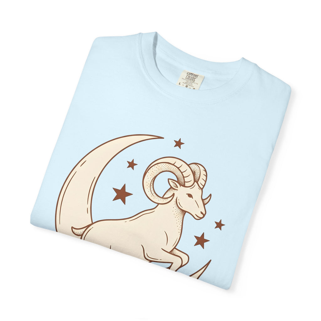Aries Symbol Shirt Zodiac Star Sign Gift Women Gypsy Tee Ram T-Shirt Astrology Fan Boho Tshirt Horoscope Graphic Classic Lunar Crescent