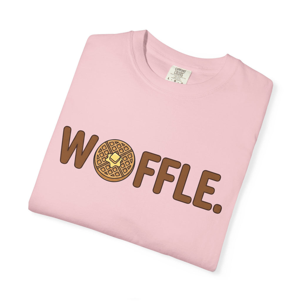 Waffle Illustration Shirt Desserts Brunch Gift Women Cartoon Tee Waffle T-Shirt Sweets Fan Cartoony Tshirt Breakfast Graphic Clean Spread