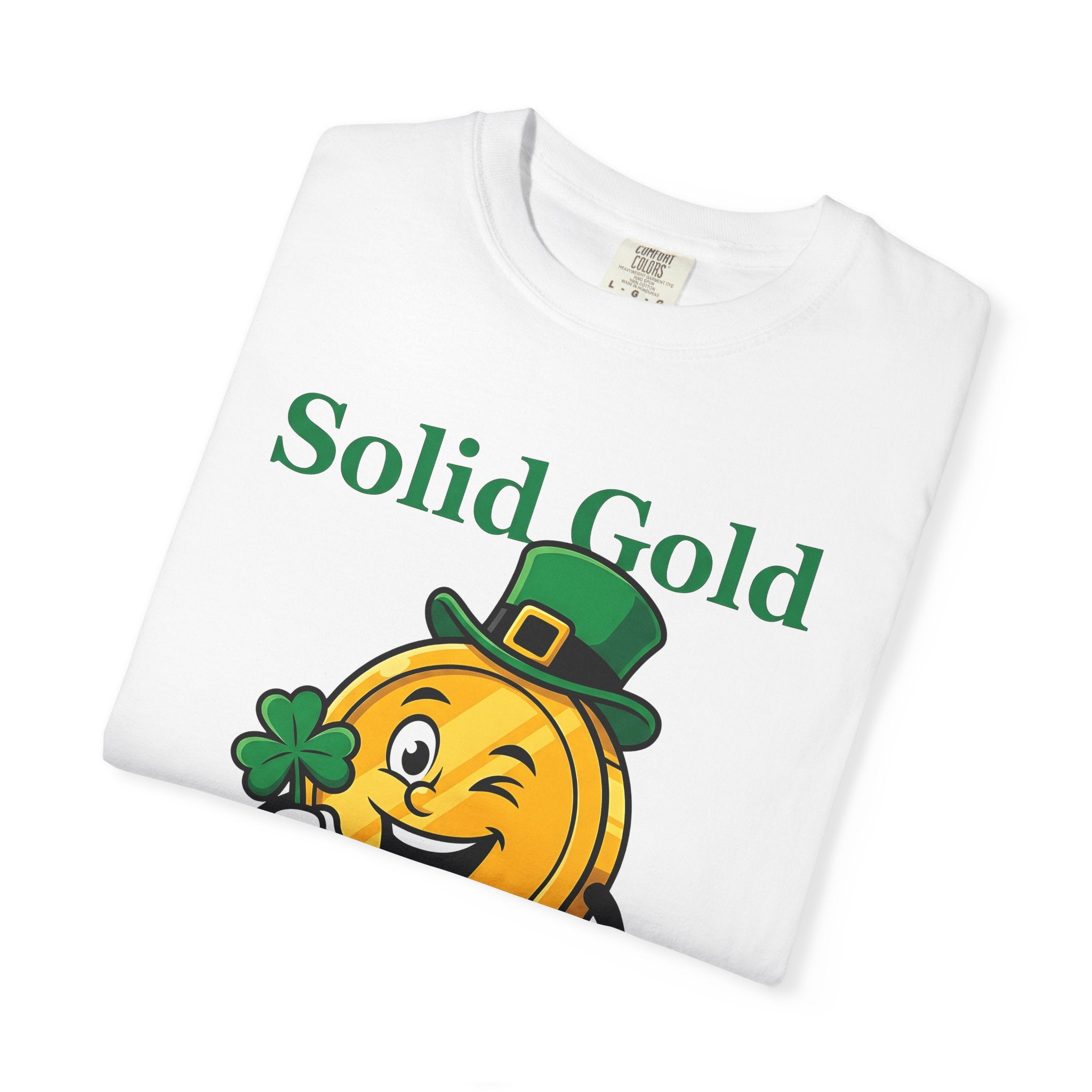 Gold Currency Figure Shirt St Patrick's Day Luck Gift Women Animated Tee Coin T-Shirt Shamrock Fan Cartoon Tshirt Fortune Graphic Bright