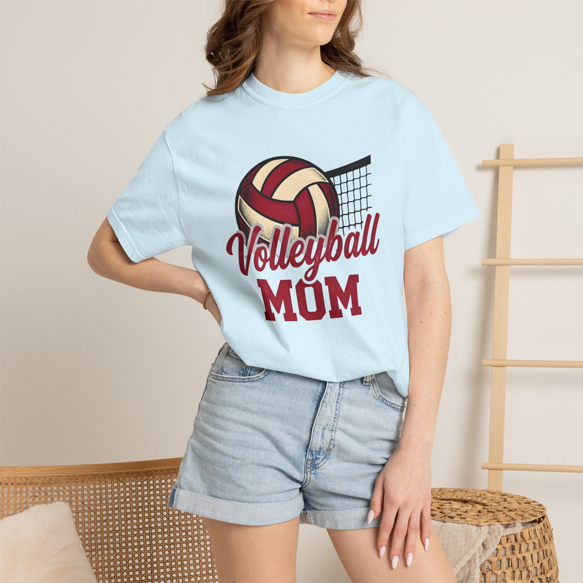 Volleyball Ball Shirt Moms Exercise Gift Women Fitness Tee Volleyball T-Shirt Mother Enthusiast Workout Graphic Old School Mesh Net Tshirt