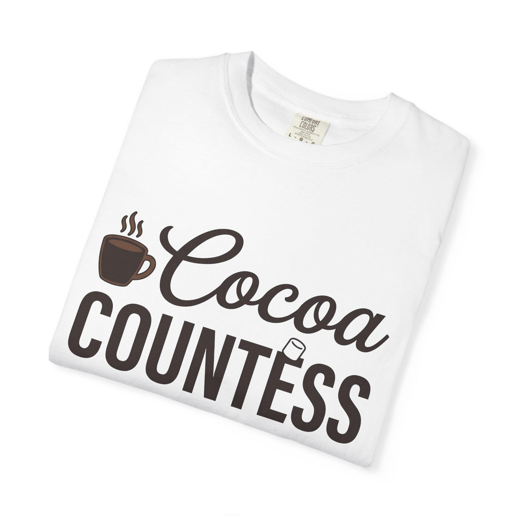 Chocolate Mug Shirt Drinks Snack Gift Women Trendy Tee Hot Chocolate T-Shirt Beverage Fan Cocoa Tshirt Munchie Graphic Basic Marshmallow
