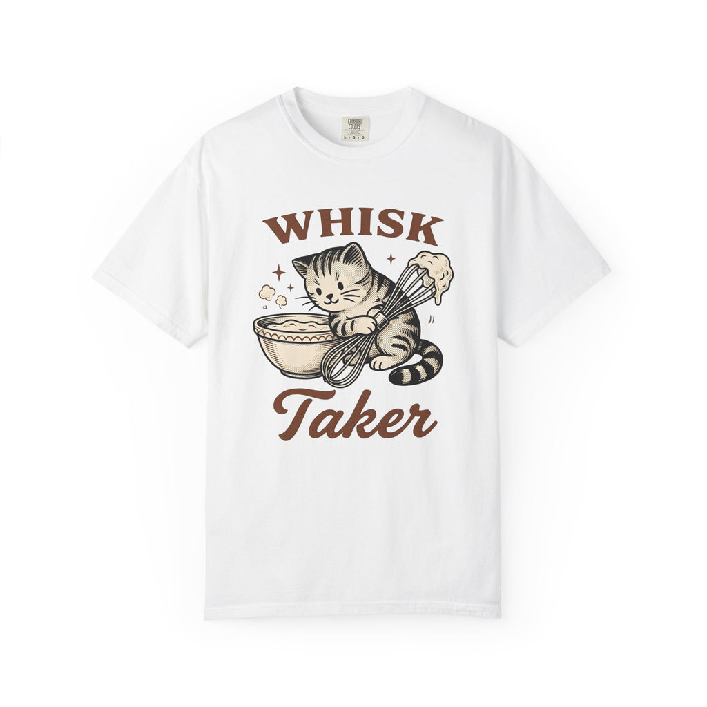 Baking Cat Shirt Cat Baking Gift Women Vintage Tee Kitty T-Shirt Cat Fan Retro Tshirt Pastry Graphic Hand Drawn Mixing Bowl Tshirt