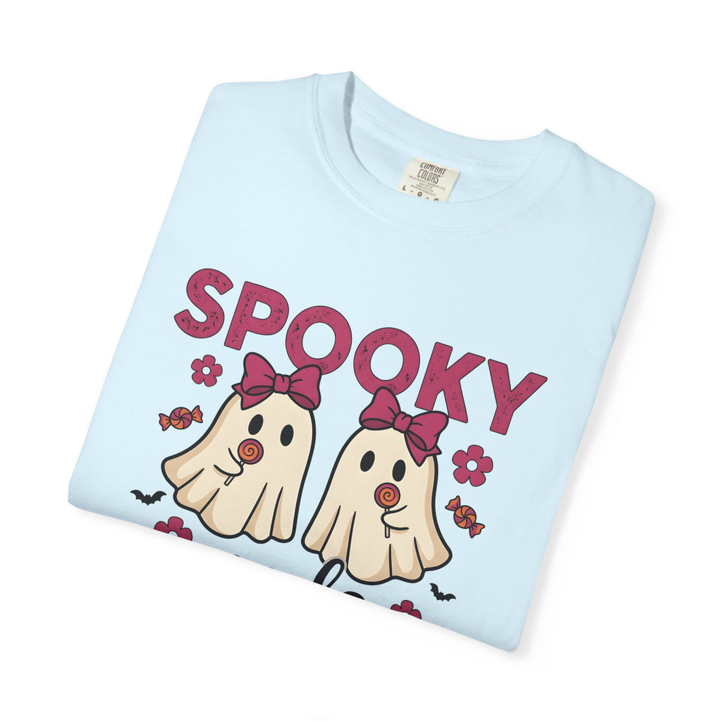 Ghost Candy Shirt Nurses Halloween Gift Women Cute Tee Candy T-Shirt Nurse Enthusiast Kawaii Tshirt Spooky Graphic Hand Drawn Pink Bow