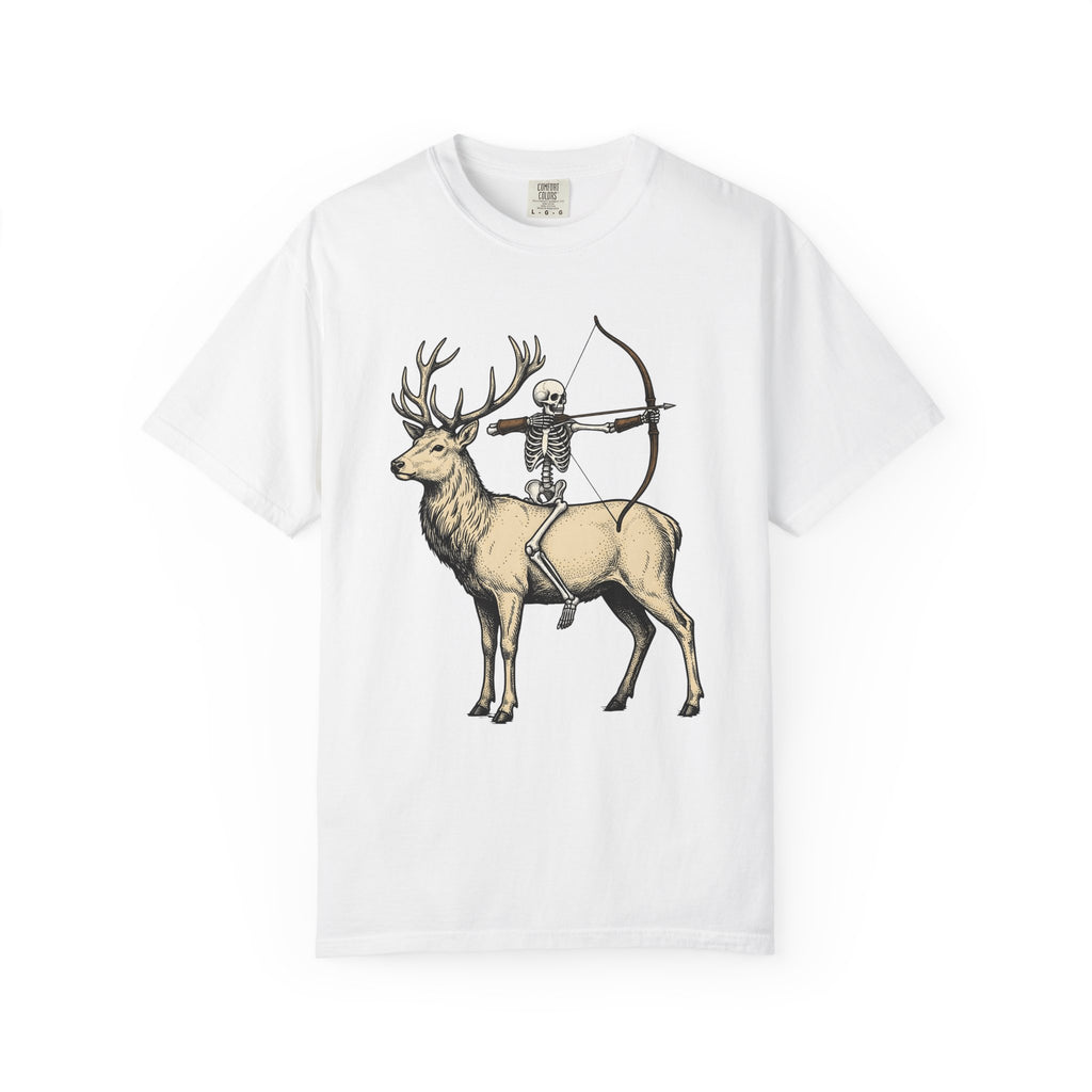 Skull Stag Shirt Gothic Autumn Gift Women Retro Tee Antler T-Shirt Dark Fan Vintage Tshirt Fall Graphic Sketch Arrow Tshirt
