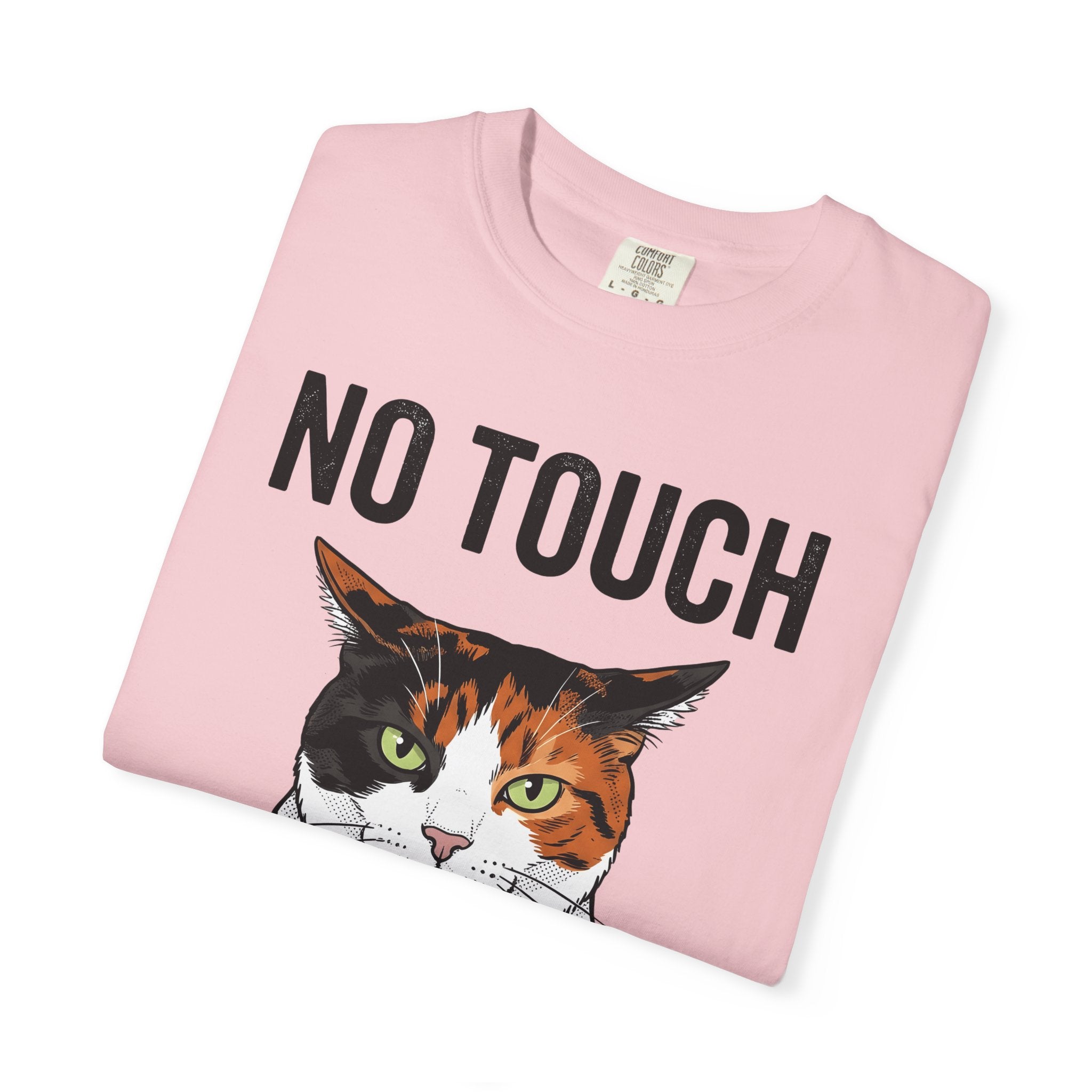 Calico Puss Shirt Cat Satire Gift Women Outline Tee Cat T-Shirt Cat Fan Outline Tshirt Parody Graphic Old School Heavy Type Tshirt