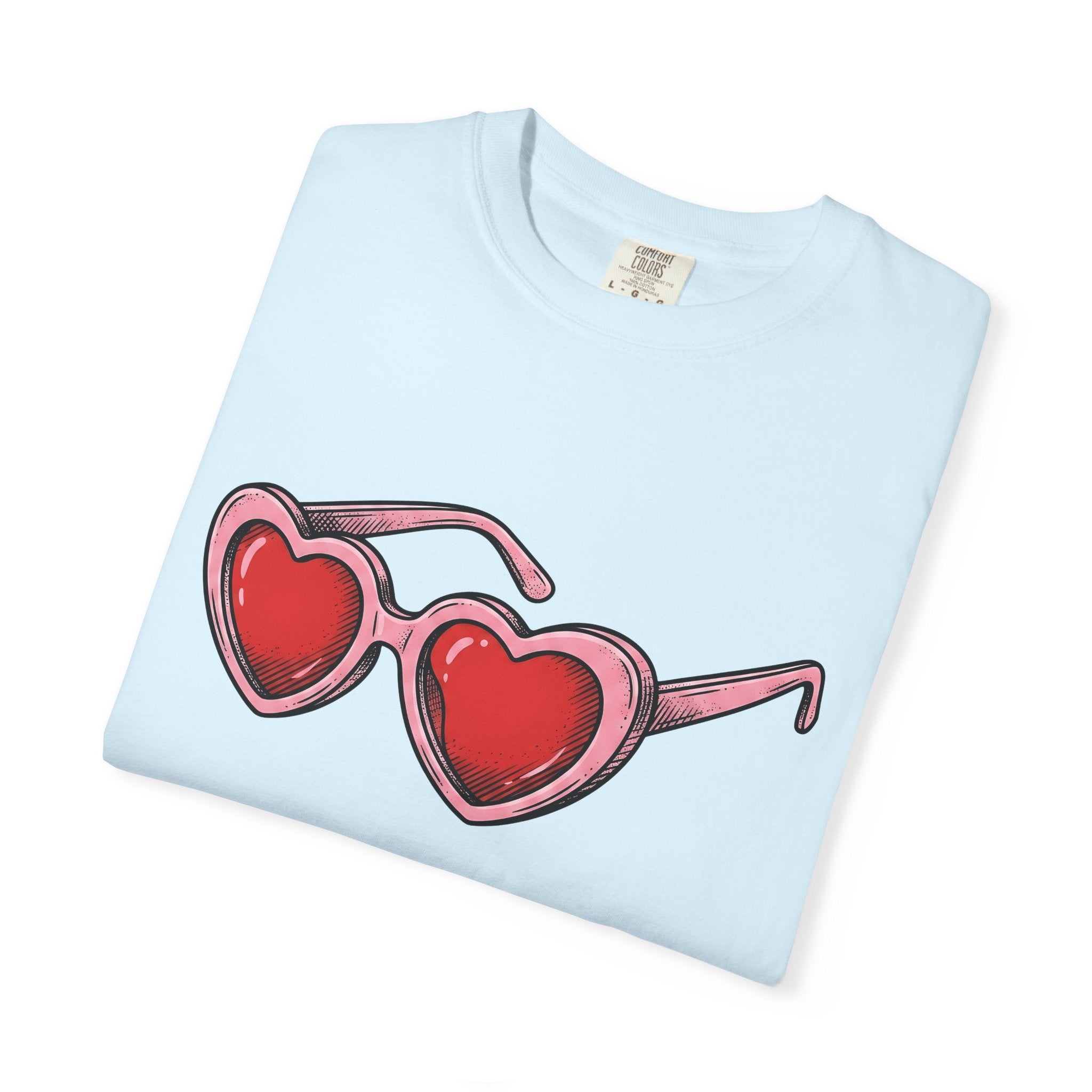 Valentine Sunglasses Shirt Valentine Affection Gift Women Line Art Tee Shades T-Shirt Valentine Fan Minimalist Tshirt Love Graphic Cartoon
