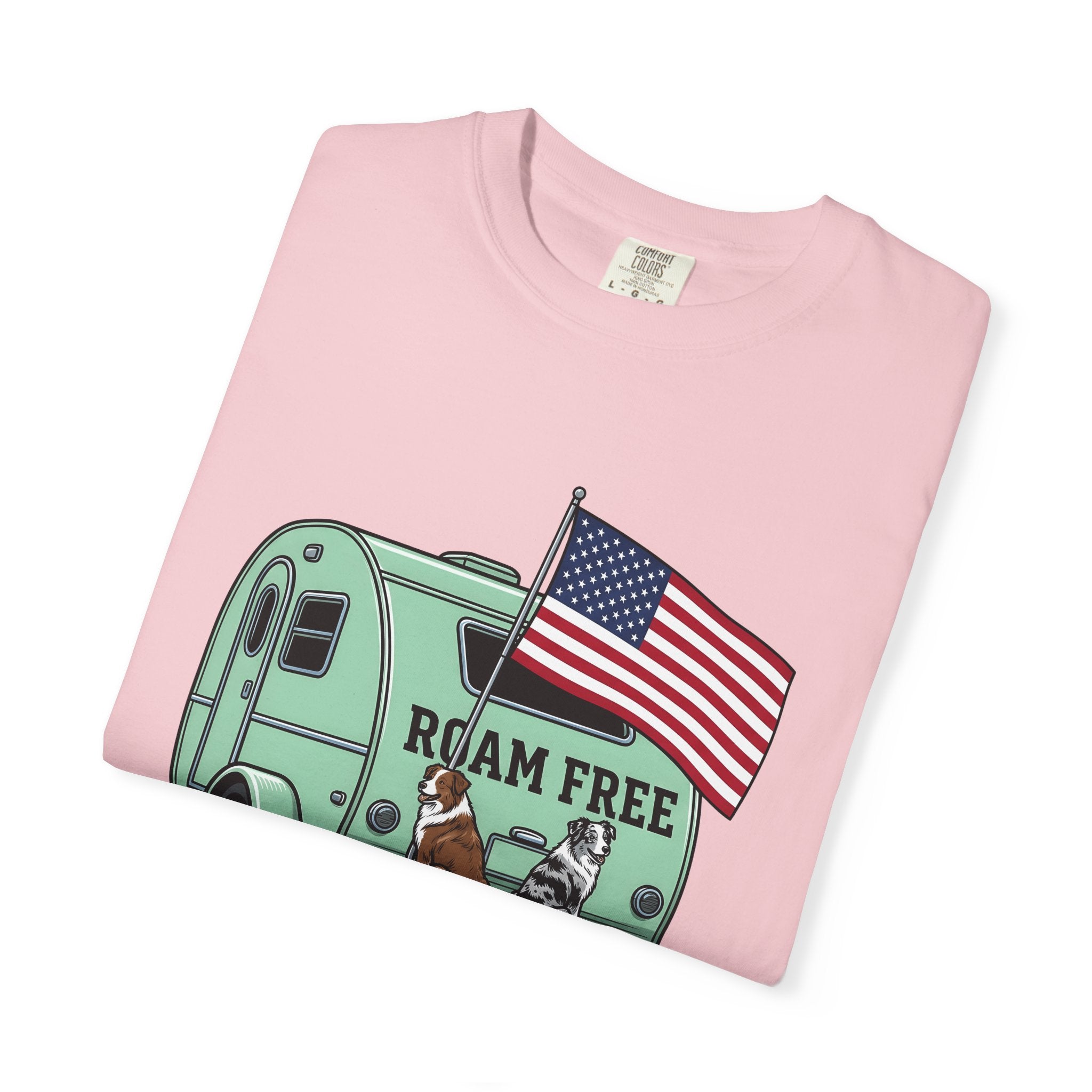 Rv Puppies Shirt 4th Of July Campfire Gift Women Old School Tee Puppy T-Shirt Independence Day Fan Retro Tshirt Bonfire Graphic Doodle Stars