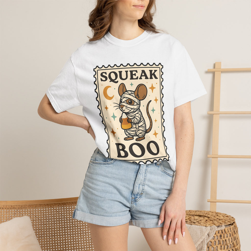 Mummy Mouse Shirt Halloween Wildlife Gift Women Charming Tee Mouse T-Shirt Halloween Fan Rodent Tshirt Wildlife Graphic Classic Candy Corn